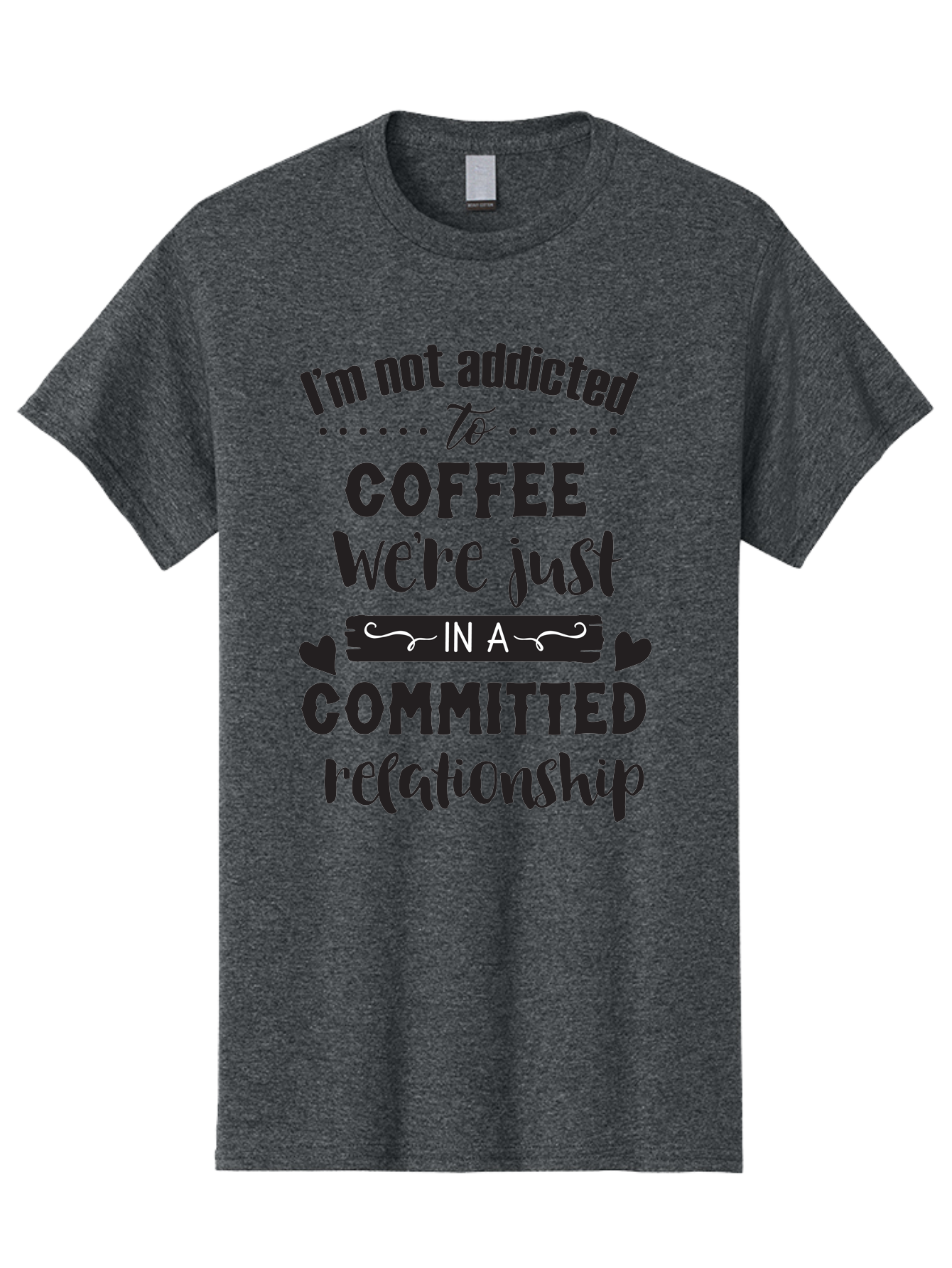 Coffee-Commitment Men'S Graphic Tee, 100% Cotton, Comfortable Casual Summer Wear, Machine Washable, Love For Coffee, Coffee Addiction, Committed Relationship, Coffee Humor, Funny Quote, Coffee Lover, Coffee Quote, Coffee Obsession, Aac599 11