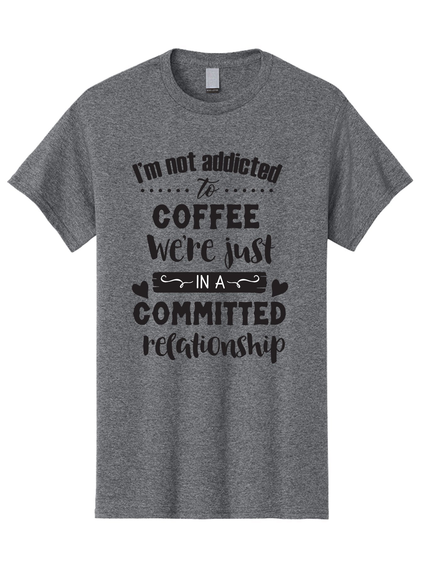 Coffee-Commitment Men'S Graphic Tee, 100% Cotton, Comfortable Casual Summer Wear, Machine Washable, Love For Coffee, Coffee Addiction, Committed Relationship, Coffee Humor, Funny Quote, Coffee Lover, Coffee Quote, Coffee Obsession, Aac599 3