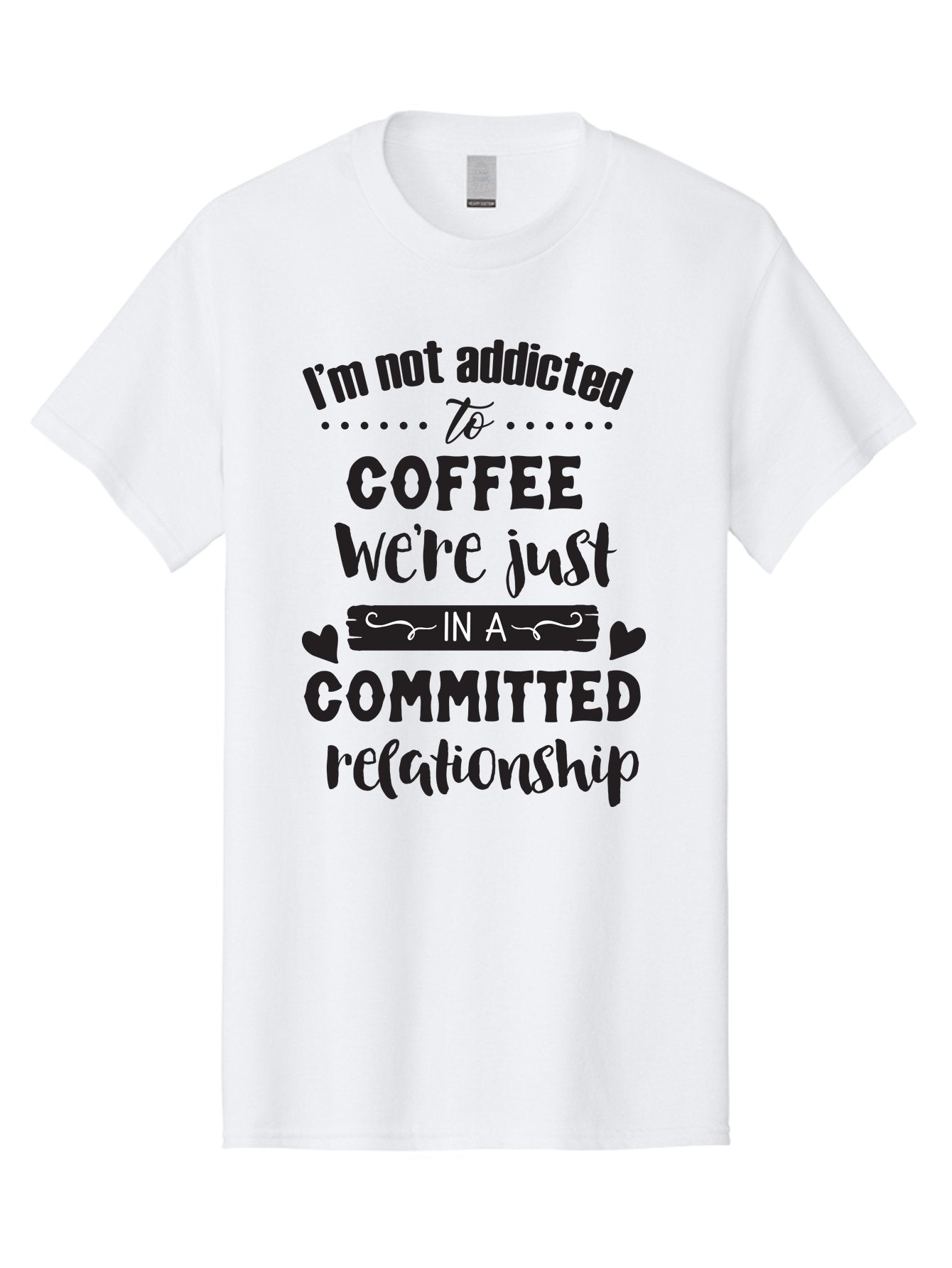 Coffee-Commitment Men'S Graphic Tee, 100% Cotton, Comfortable Casual Summer Wear, Machine Washable, Love For Coffee, Coffee Addiction, Committed Relationship, Coffee Humor, Funny Quote, Coffee Lover, Coffee Quote, Coffee Obsession, Aac599
