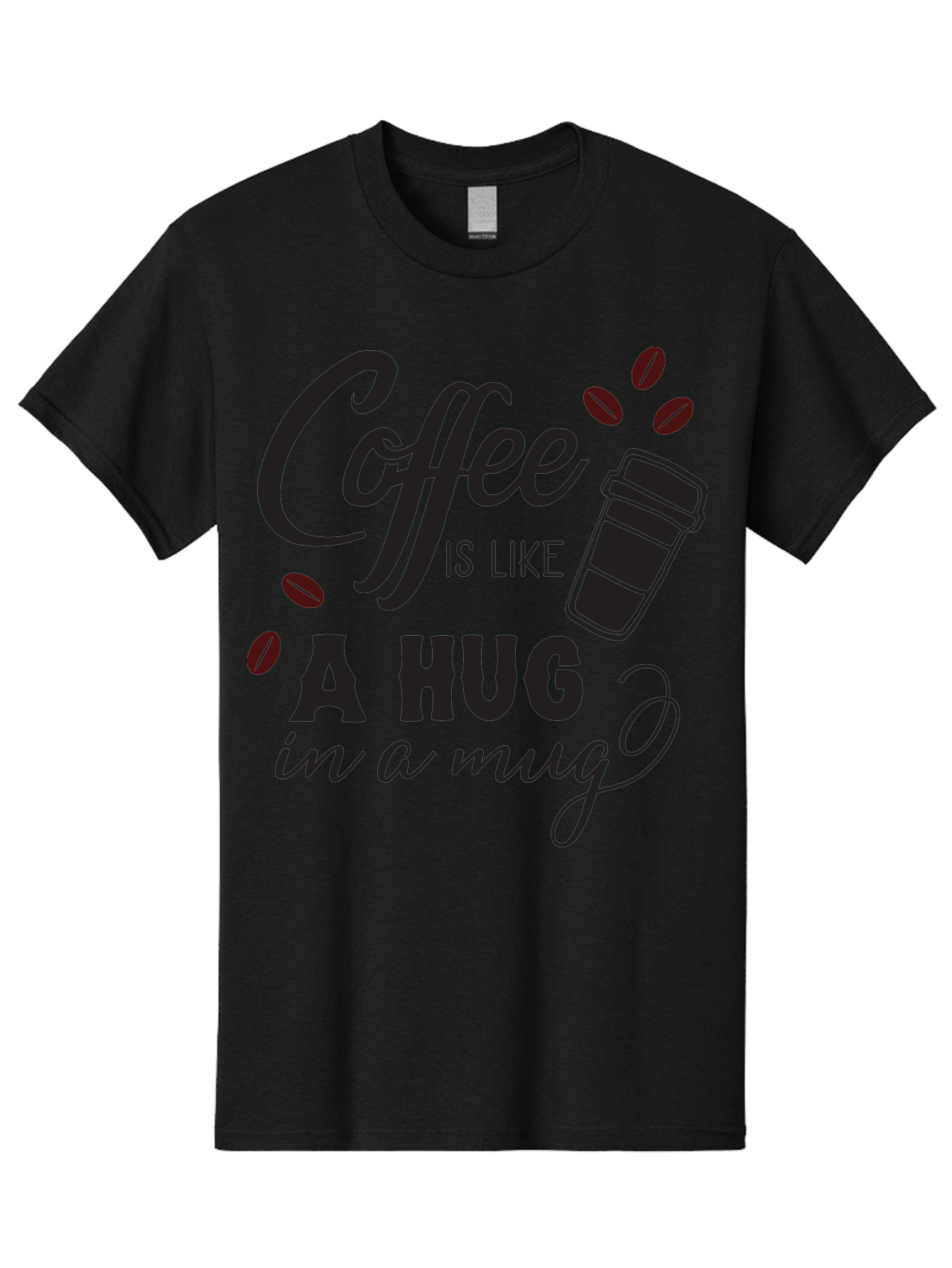 Coffee-Is-Like-A-Hug-In-A-Mug Men'S Graphic Tee, 100% Cotton, Comfortable Casual Summer Wear, Machine Washable, Coffee Quote, Coffee Love, Coffee Lover, Coffee In A Mug, Coffee Is Life, Coffee Is Like A Hug Aac602 11