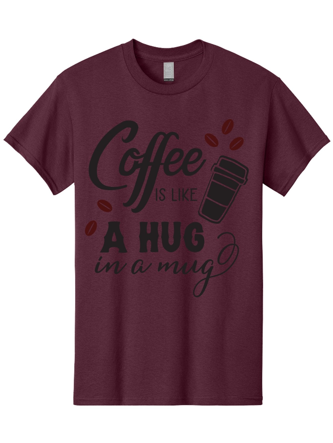 Coffee-Is-Like-A-Hug-In-A-Mug Men'S Graphic Tee, 100% Cotton, Comfortable Casual Summer Wear, Machine Washable, Coffee Quote, Coffee Love, Coffee Lover, Coffee In A Mug, Coffee Is Life, Coffee Is Like A Hug Aac602 13