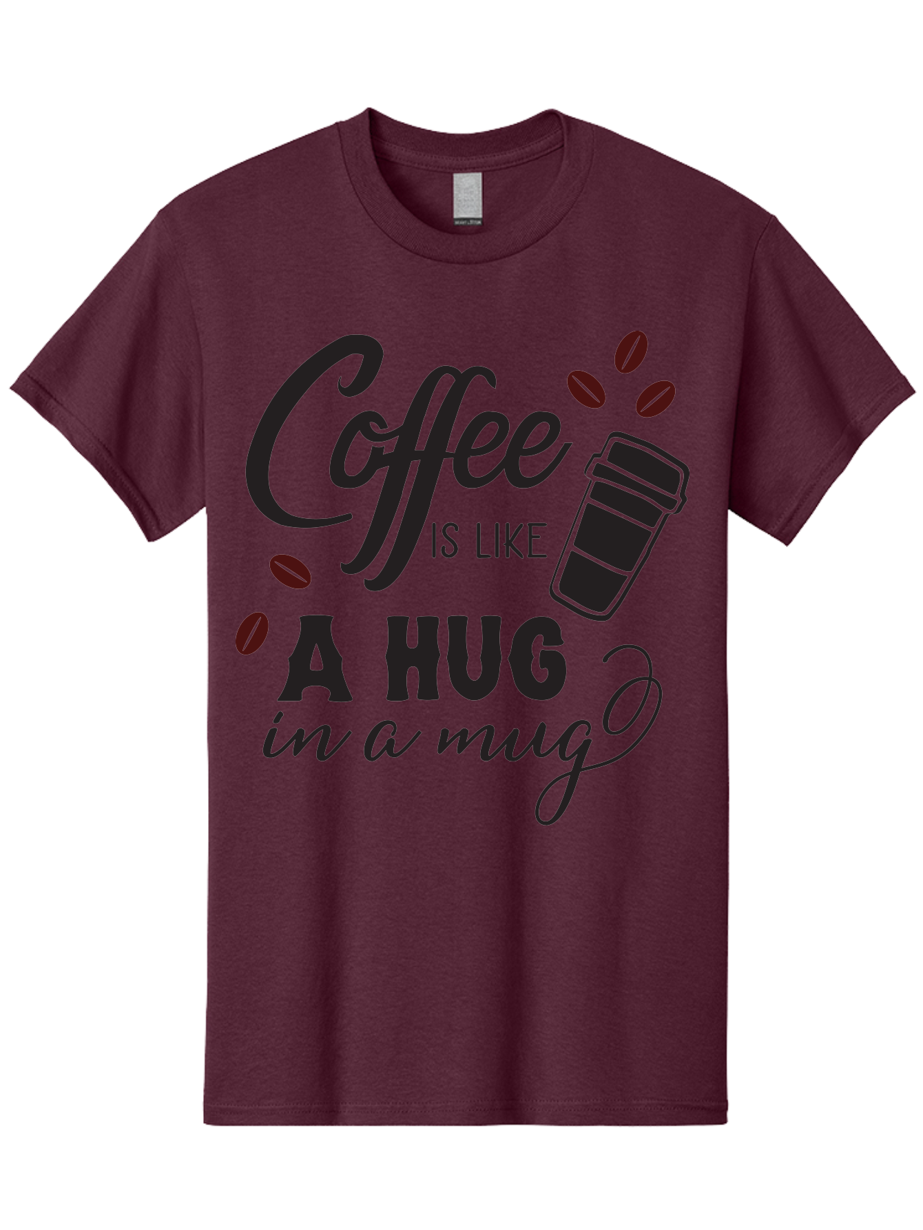 Coffee-Is-Like-A-Hug-In-A-Mug Men'S Graphic Tee, 100% Cotton, Comfortable Casual Summer Wear, Machine Washable, Coffee Quote, Coffee Love, Coffee Lover, Coffee In A Mug, Coffee Is Life, Coffee Is Like A Hug Aac602 29