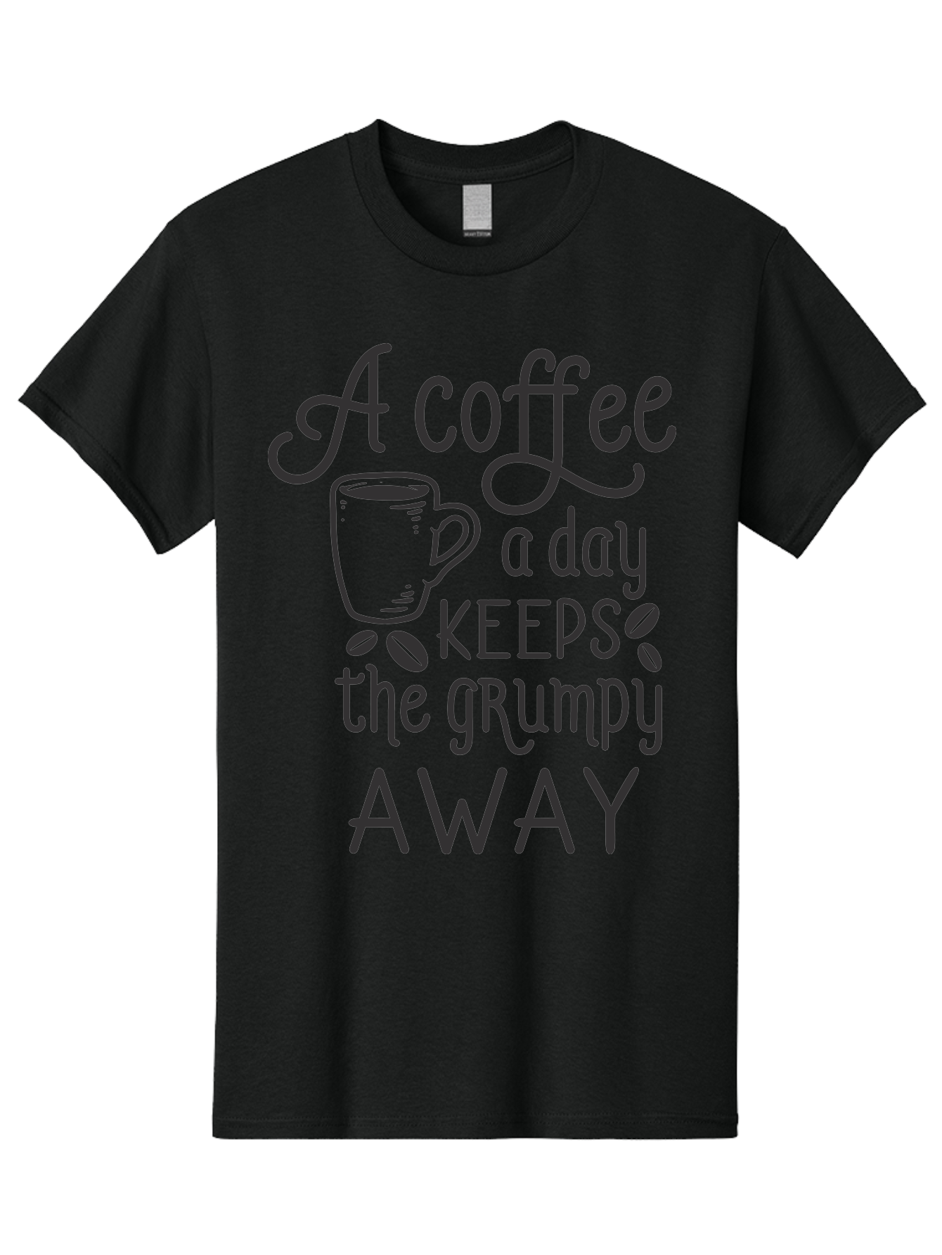 Coffee-Keeps-Grumpy-Away Men'S Graphic Tee, 100% Cotton, Comfortable Casual Summer Wear, Machine Washable, Coffee Quote, Coffee Lover, Coffee Humor, Daily Coffee, Grumpy Relief, Coffee Benefits, Morning Motivation Aac603 7