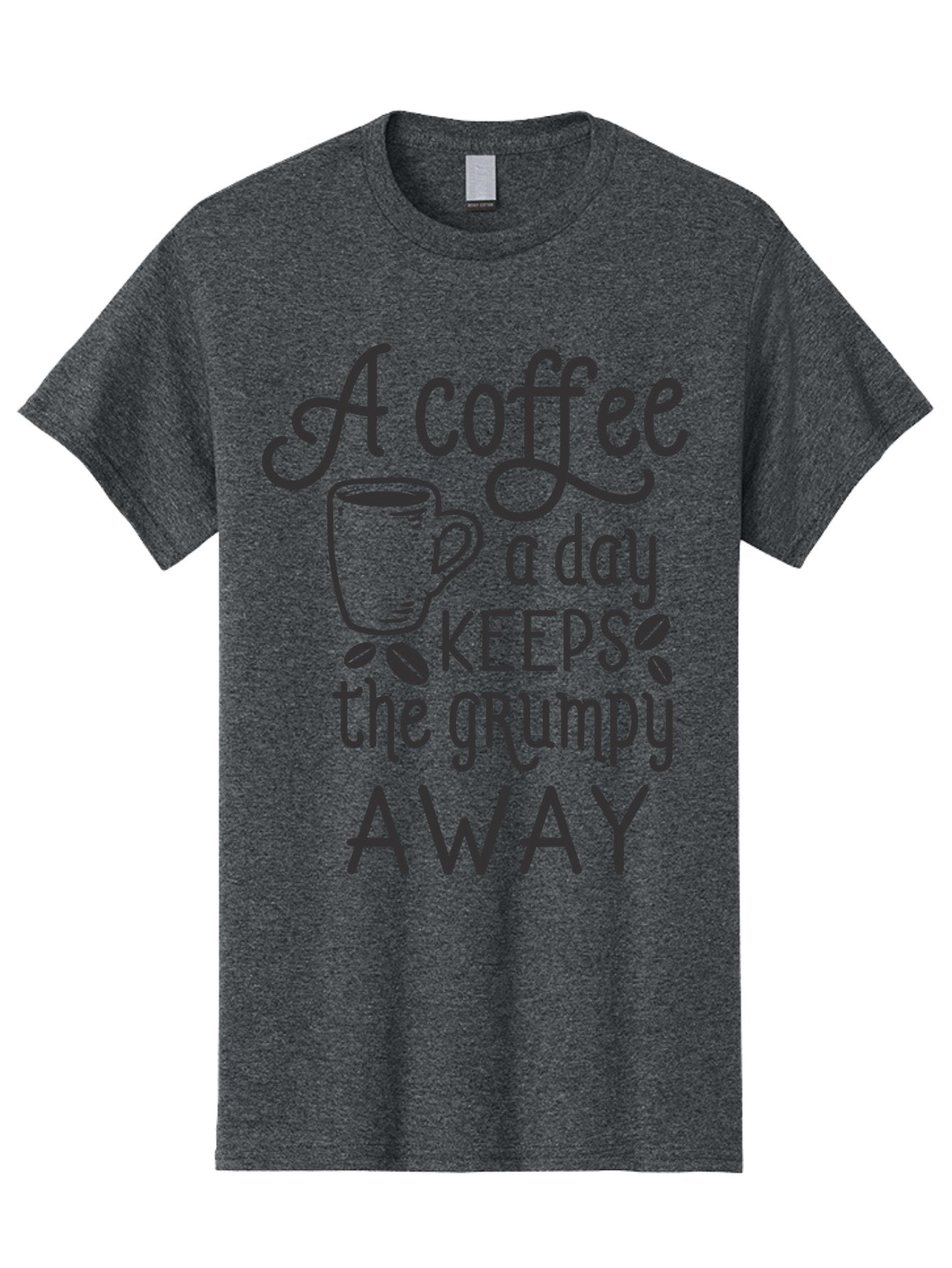 Coffee-Keeps-Grumpy-Away Men'S Graphic Tee, 100% Cotton, Comfortable Casual Summer Wear, Machine Washable, Coffee Quote, Coffee Lover, Coffee Humor, Daily Coffee, Grumpy Relief, Coffee Benefits, Morning Motivation Aac603