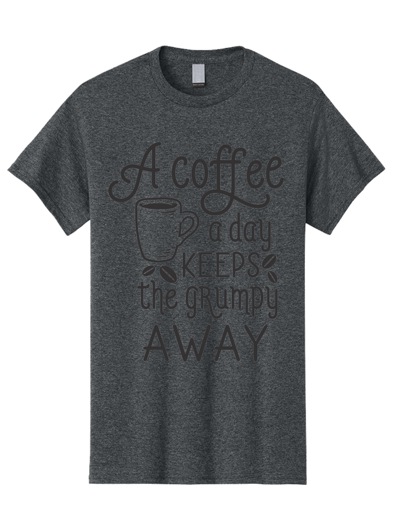 Coffee-Keeps-Grumpy-Away Men'S Graphic Tee, 100% Cotton, Comfortable Casual Summer Wear, Machine Washable, Coffee Quote, Coffee Lover, Coffee Humor, Daily Coffee, Grumpy Relief, Coffee Benefits, Morning Motivation Aac603 3