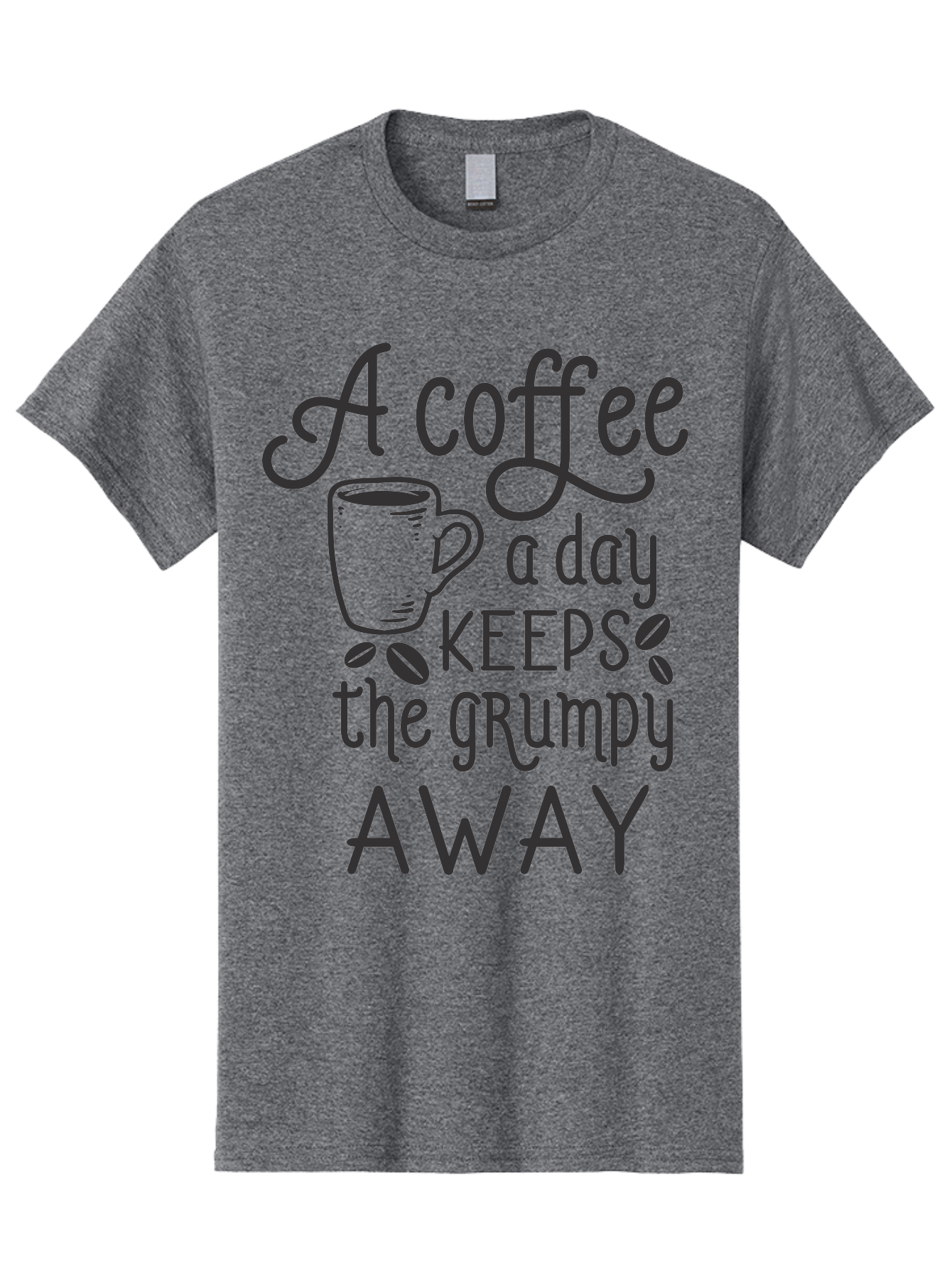 Coffee-Keeps-Grumpy-Away Men'S Graphic Tee, 100% Cotton, Comfortable Casual Summer Wear, Machine Washable, Coffee Quote, Coffee Lover, Coffee Humor, Daily Coffee, Grumpy Relief, Coffee Benefits, Morning Motivation Aac603 19