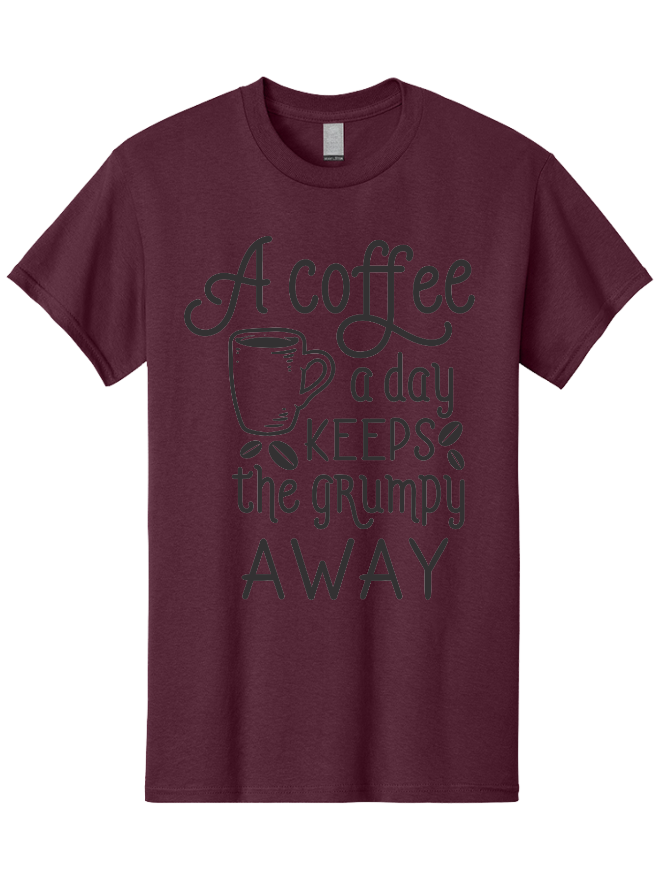 Coffee-Keeps-Grumpy-Away Men'S Graphic Tee, 100% Cotton, Comfortable Casual Summer Wear, Machine Washable, Coffee Quote, Coffee Lover, Coffee Humor, Daily Coffee, Grumpy Relief, Coffee Benefits, Morning Motivation Aac603 17