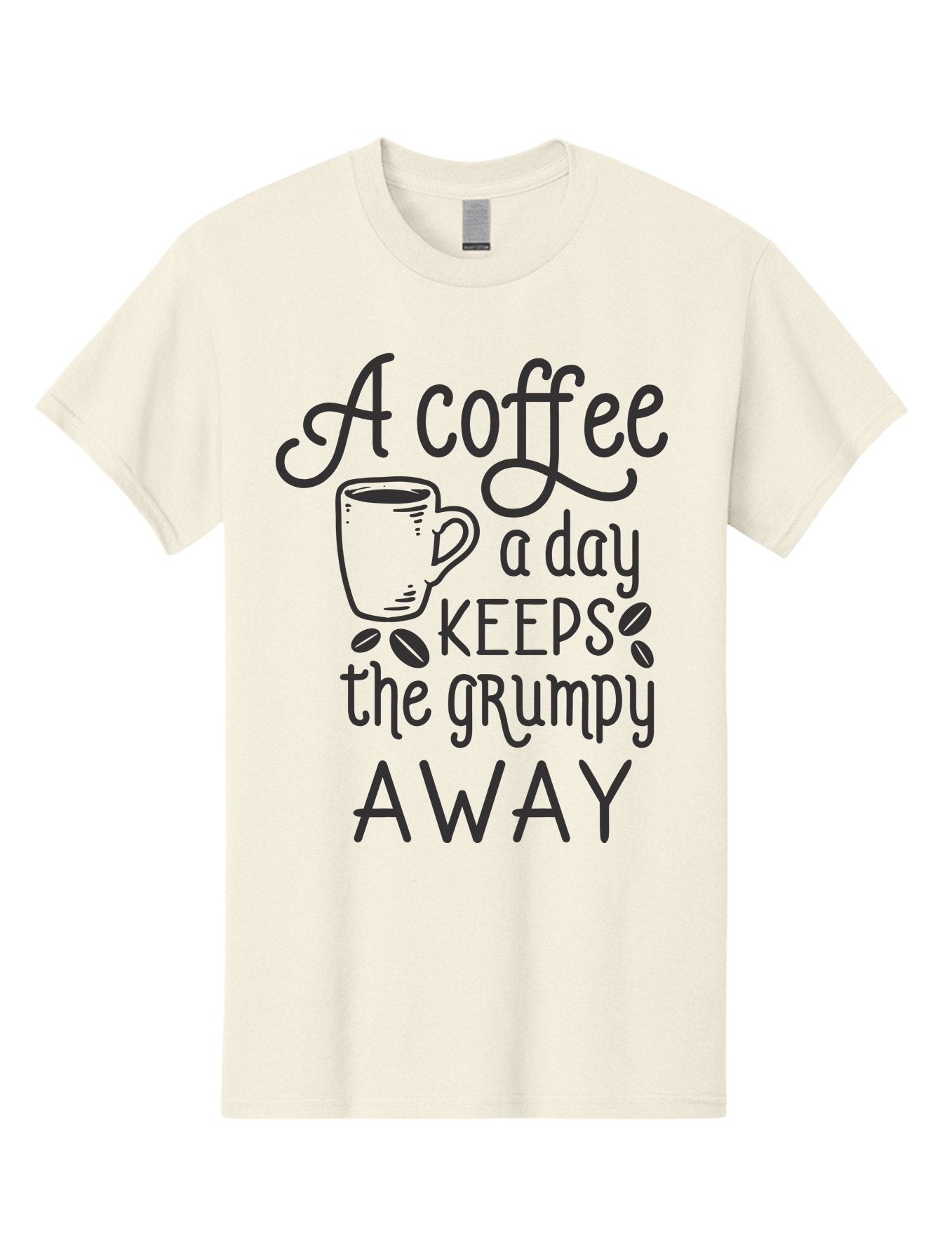 Coffee-Keeps-Grumpy-Away Men'S Graphic Tee, 100% Cotton, Comfortable Casual Summer Wear, Machine Washable, Coffee Quote, Coffee Lover, Coffee Humor, Daily Coffee, Grumpy Relief, Coffee Benefits, Morning Motivation Aac603 5