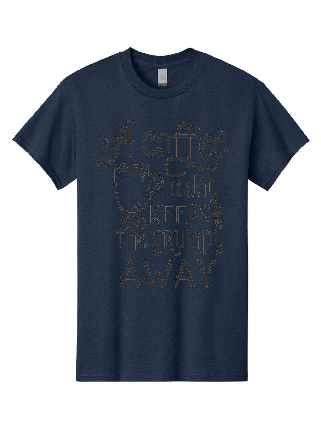 Coffee-Keeps-Grumpy-Away Men'S Graphic Tee, 100% Cotton, Comfortable Casual Summer Wear, Machine Washable, Coffee Quote, Coffee Lover, Coffee Humor, Daily Coffee, Grumpy Relief, Coffee Benefits, Morning Motivation Aac603 5