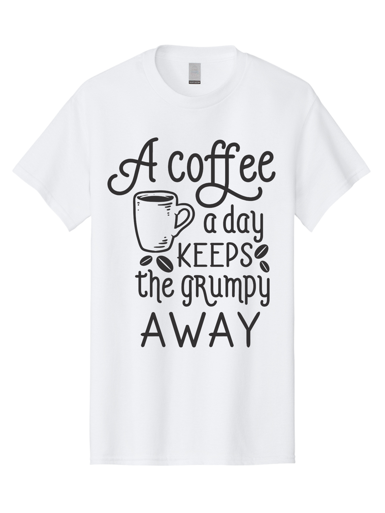 Coffee-Keeps-Grumpy-Away Men'S Graphic Tee, 100% Cotton, Comfortable Casual Summer Wear, Machine Washable, Coffee Quote, Coffee Lover, Coffee Humor, Daily Coffee, Grumpy Relief, Coffee Benefits, Morning Motivation Aac603 23