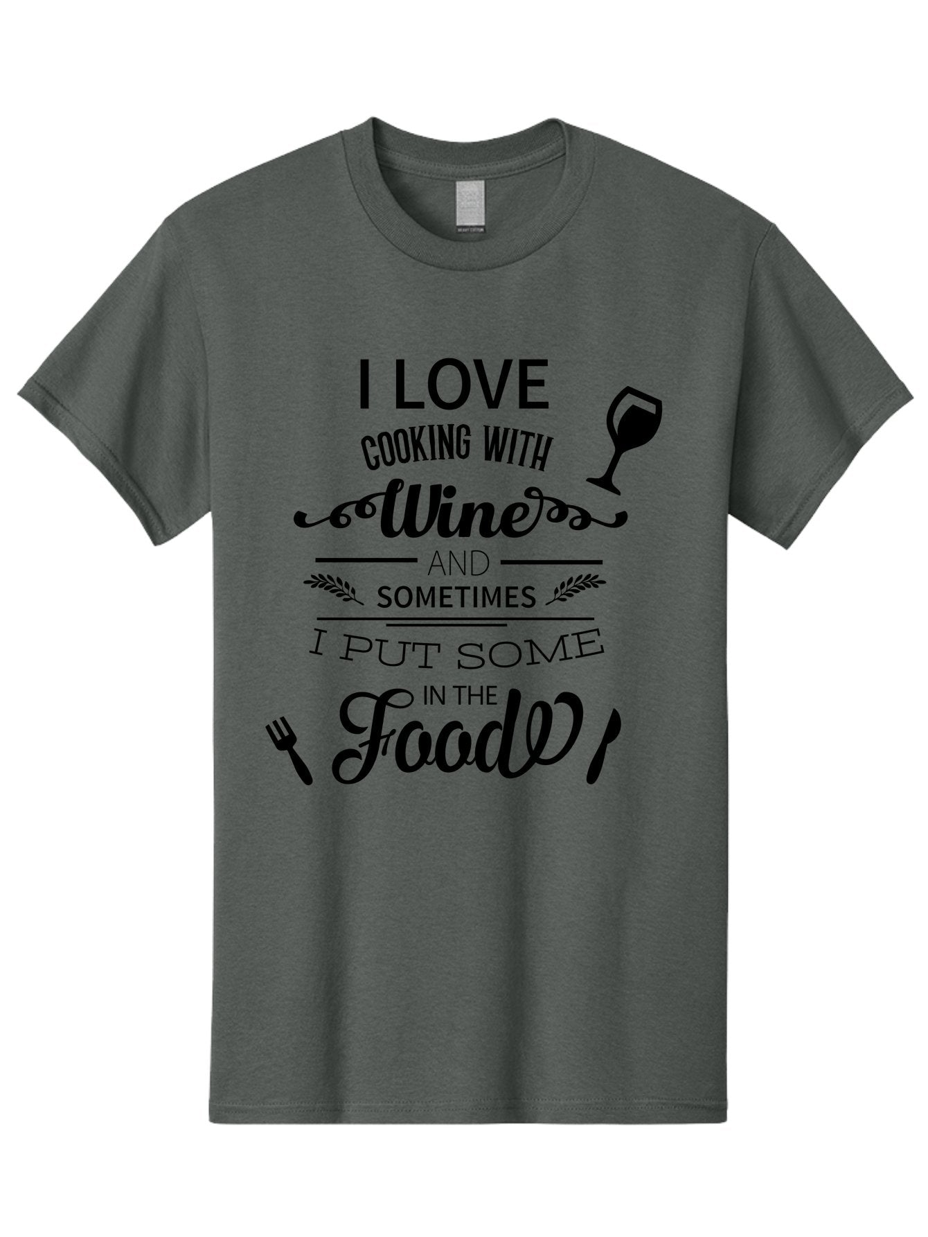 Cooking-With-Wine Men'S Graphic Tee, 100% Cotton, Comfortable Casual Summer Wear, Machine Washable, Cooking With Wine, Wine Quote, Funny Kitchen Humor, Wine Lover Gift, Culinary Arts, Kitchen Decor Inspiration, Chef'S Wit Aac608 13