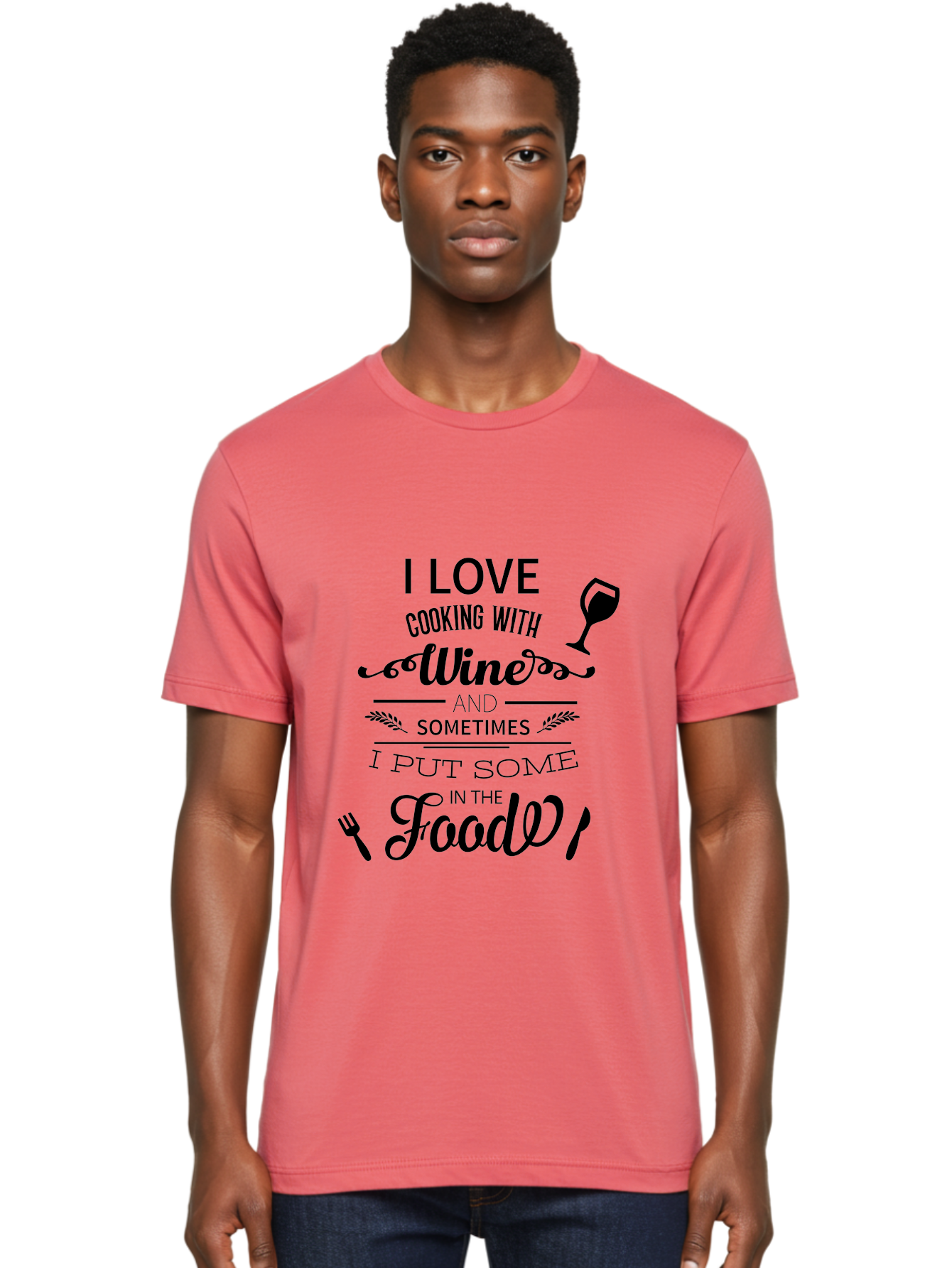 Cooking-With-Wine Men'S Graphic Tee, 100% Cotton, Comfortable Casual Summer Wear, Machine Washable, Cooking With Wine, Wine Quote, Funny Kitchen Humor, Wine Lover Gift, Culinary Arts, Kitchen Decor Inspiration, Chef'S Wit Aac608 18