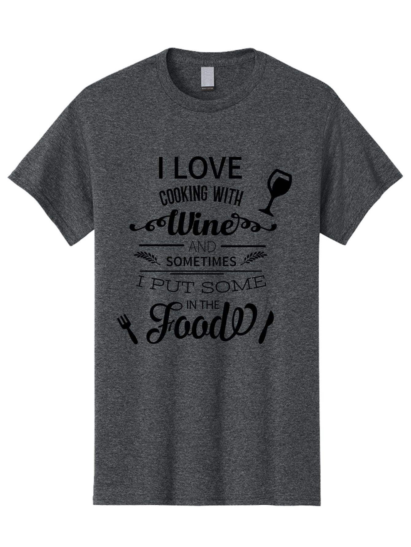Cooking-With-Wine Men'S Graphic Tee, 100% Cotton, Comfortable Casual Summer Wear, Machine Washable, Cooking With Wine, Wine Quote, Funny Kitchen Humor, Wine Lover Gift, Culinary Arts, Kitchen Decor Inspiration, Chef'S Wit Aac608 9