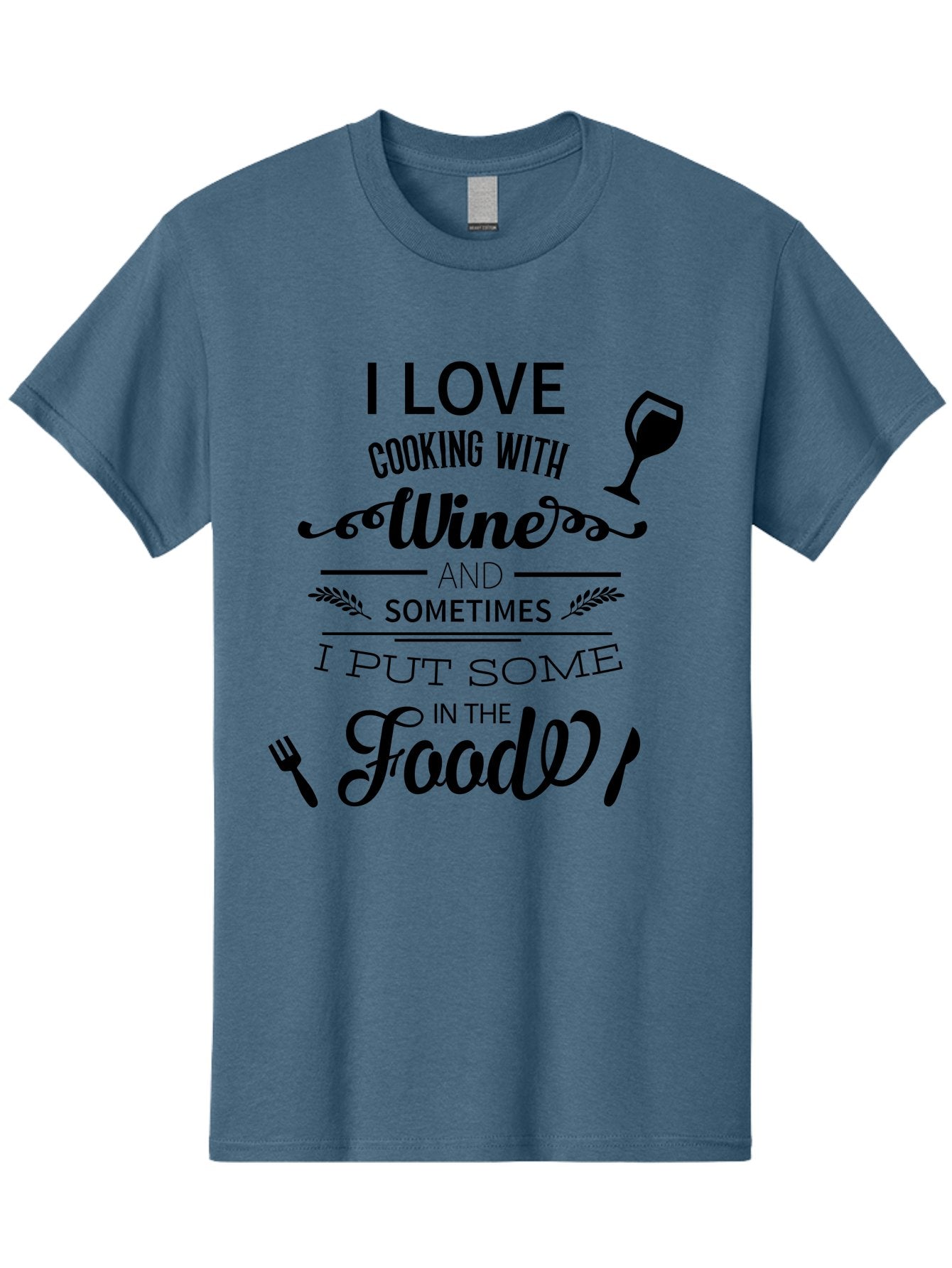 Cooking-With-Wine Men'S Graphic Tee, 100% Cotton, Comfortable Casual Summer Wear, Machine Washable, Cooking With Wine, Wine Quote, Funny Kitchen Humor, Wine Lover Gift, Culinary Arts, Kitchen Decor Inspiration, Chef'S Wit Aac608 12
