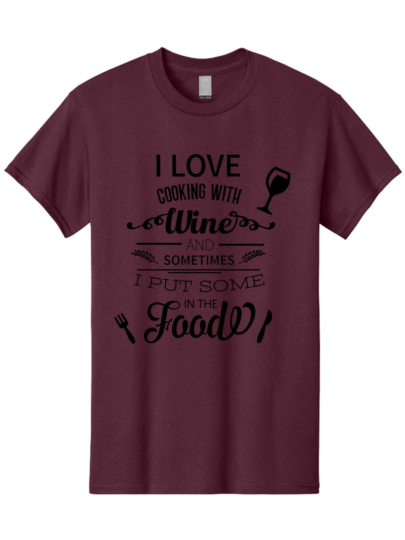 Cooking-With-Wine Men'S Graphic Tee, 100% Cotton, Comfortable Casual Summer Wear, Machine Washable, Cooking With Wine, Wine Quote, Funny Kitchen Humor, Wine Lover Gift, Culinary Arts, Kitchen Decor Inspiration, Chef'S Wit Aac608 7