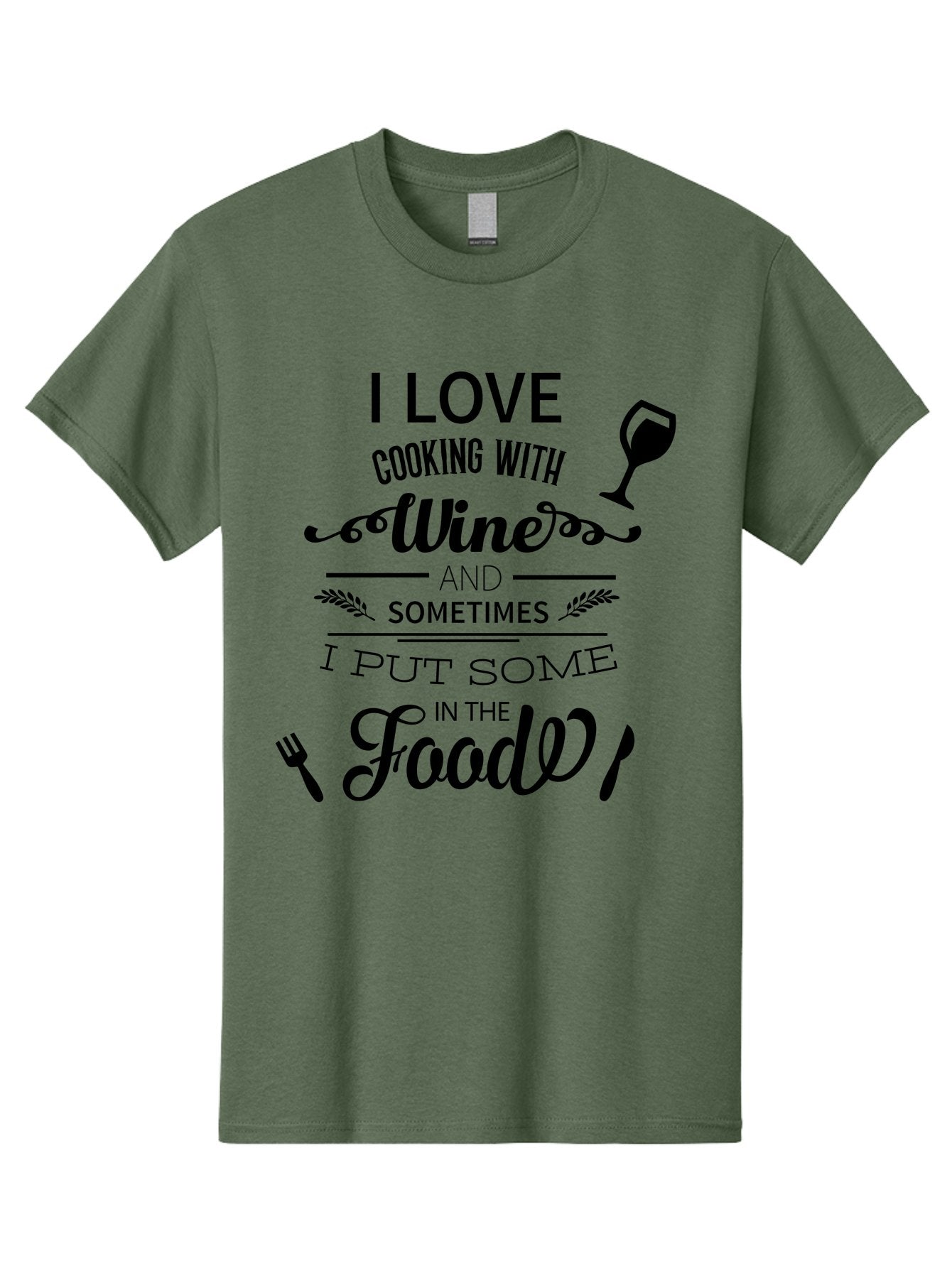 Cooking-With-Wine Men'S Graphic Tee, 100% Cotton, Comfortable Casual Summer Wear, Machine Washable, Cooking With Wine, Wine Quote, Funny Kitchen Humor, Wine Lover Gift, Culinary Arts, Kitchen Decor Inspiration, Chef'S Wit Aac608 15