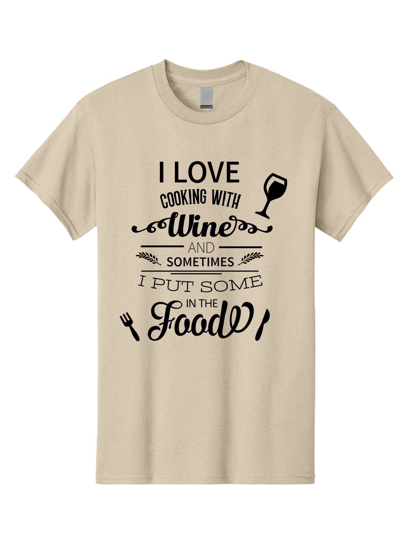 Cooking-With-Wine Men'S Graphic Tee, 100% Cotton, Comfortable Casual Summer Wear, Machine Washable, Cooking With Wine, Wine Quote, Funny Kitchen Humor, Wine Lover Gift, Culinary Arts, Kitchen Decor Inspiration, Chef'S Wit Aac608