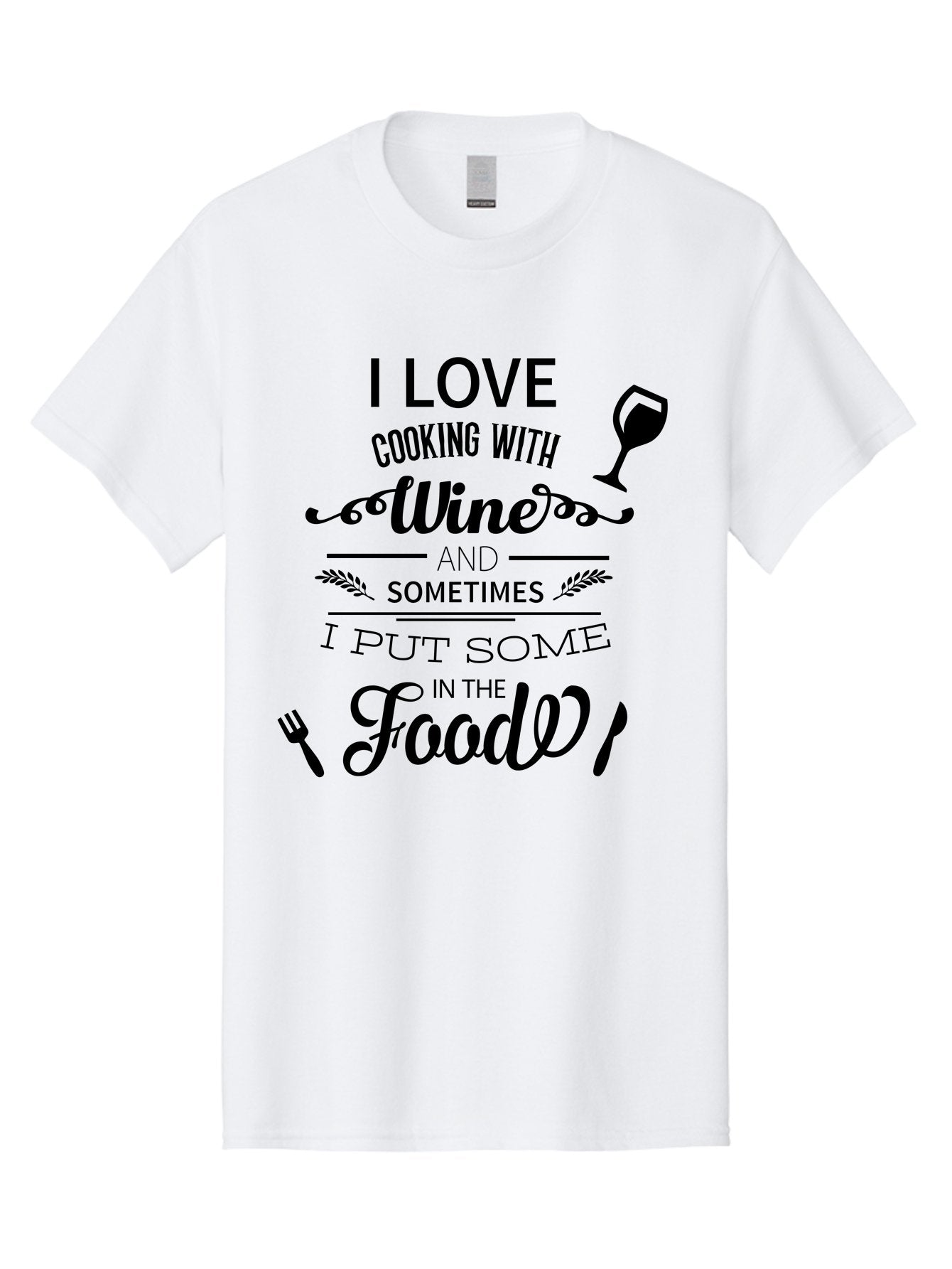 Cooking-With-Wine Men'S Graphic Tee, 100% Cotton, Comfortable Casual Summer Wear, Machine Washable, Cooking With Wine, Wine Quote, Funny Kitchen Humor, Wine Lover Gift, Culinary Arts, Kitchen Decor Inspiration, Chef'S Wit Aac608 8