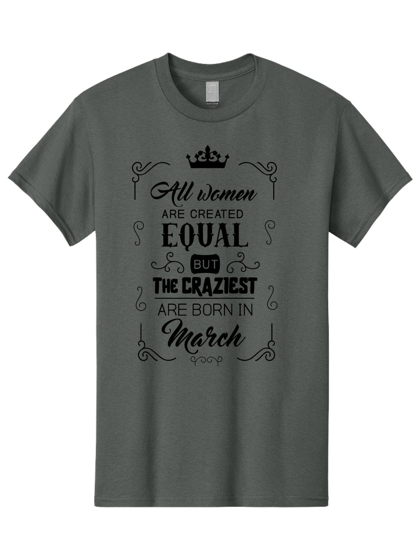 Craziest-Women-Born-In-March Men'S Graphic Tee, 100% Cotton, Comfortable Casual Summer Wear, Machine Washable, Women Empowerment, Inspirational Quotes, Funny Sayings, Birth Month Humor, Equality For Women, March Babies, Quirky Personality, Aac613 7