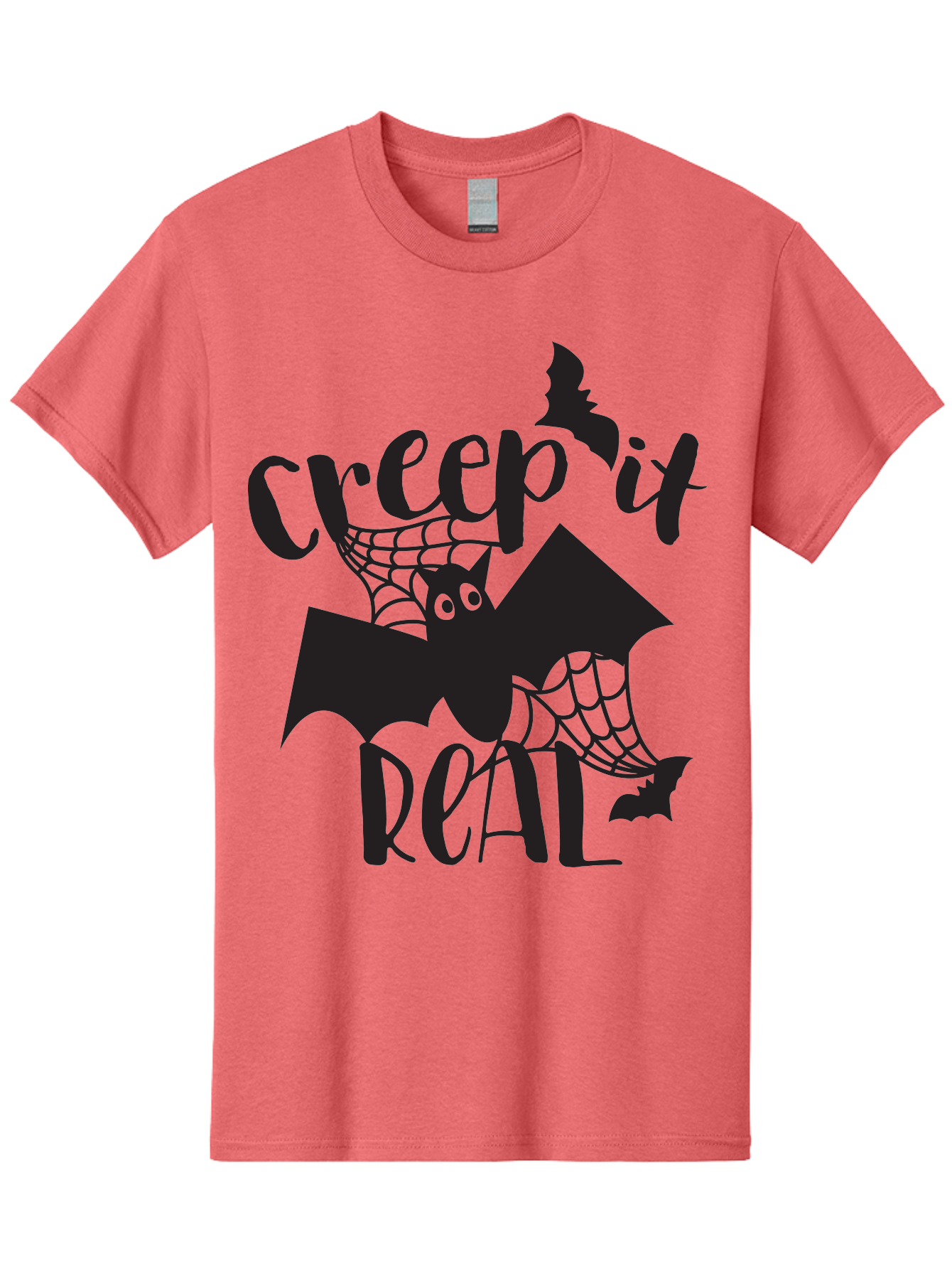 Creep-It-Real Men'S Graphic Tee, 100% Cotton, Comfortable Casual Summer Wear, Machine Washable, Halloween Graphics, Halloween Design, Creepy Bat, Spider Web, Halloween Theme, Spooky Atmosphere, Halloween Decoration, Creepy Eyes Aac614 11