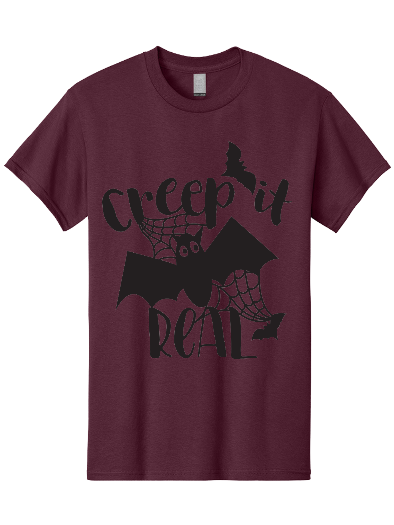 Creep-It-Real Men'S Graphic Tee, 100% Cotton, Comfortable Casual Summer Wear, Machine Washable, Halloween Graphics, Halloween Design, Creepy Bat, Spider Web, Halloween Theme, Spooky Atmosphere, Halloween Decoration, Creepy Eyes Aac614 15