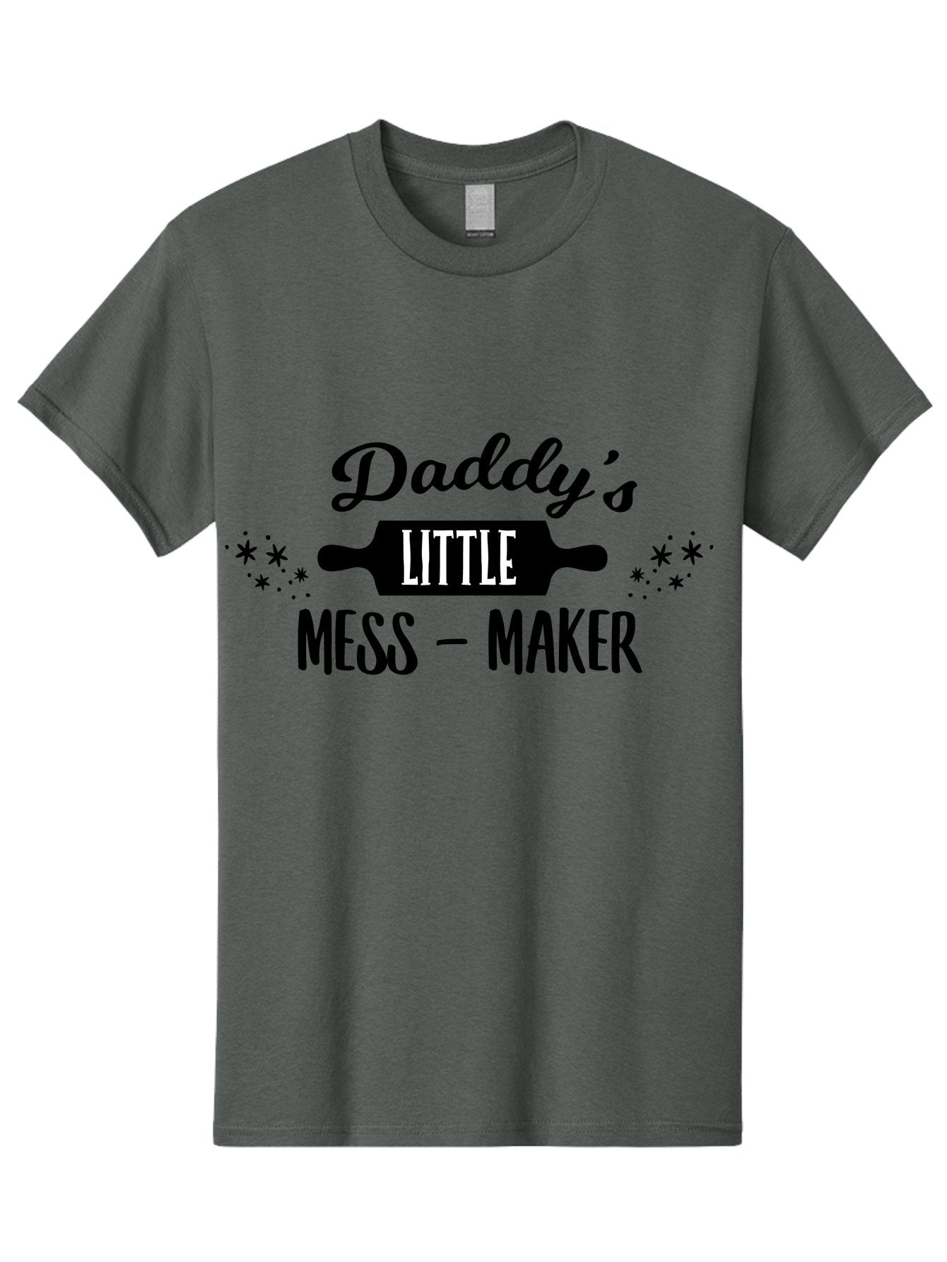 Daddy-S-Little-Mess-Maker Men'S Graphic Tee, 100% Cotton, Comfortable Casual Summer Wear, Machine Washable, Funny Kitchen Quote, Baking With Daddy, Cooking Together, Playful Family Moments, Messy Kitchen, Father Child Bonding, Culinary Fun Aac622 10