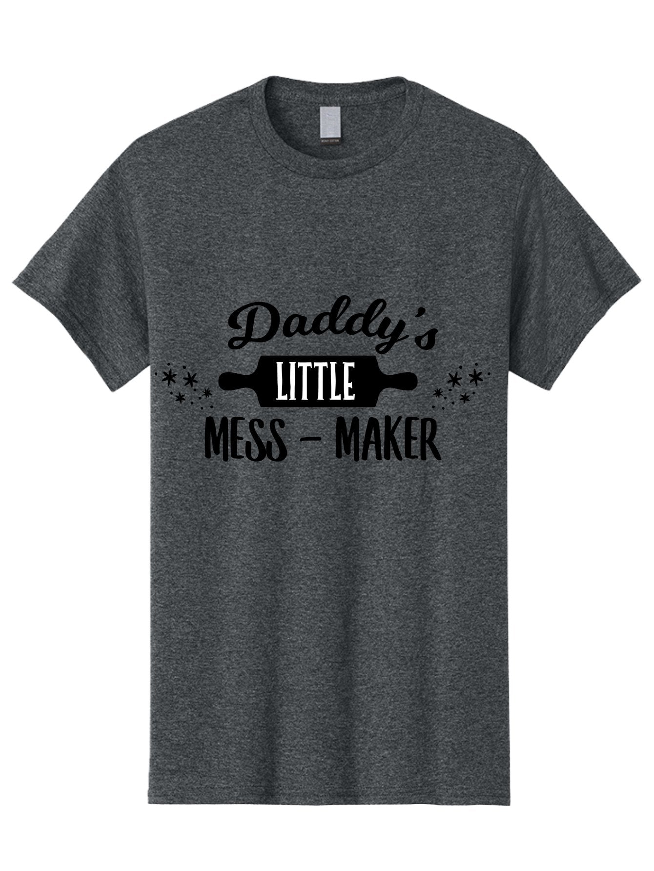 Daddy-S-Little-Mess-Maker Men'S Graphic Tee, 100% Cotton, Comfortable Casual Summer Wear, Machine Washable, Funny Kitchen Quote, Baking With Daddy, Cooking Together, Playful Family Moments, Messy Kitchen, Father Child Bonding, Culinary Fun Aac622 8