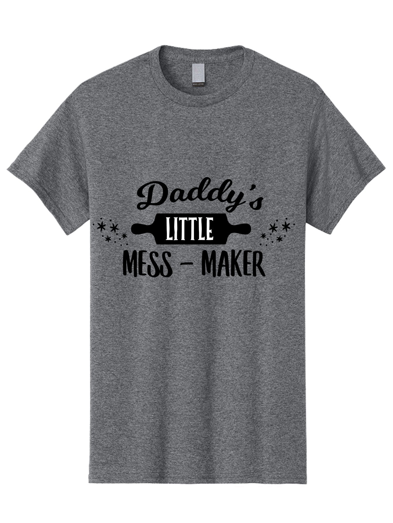 Daddy-S-Little-Mess-Maker Men'S Graphic Tee, 100% Cotton, Comfortable Casual Summer Wear, Machine Washable, Funny Kitchen Quote, Baking With Daddy, Cooking Together, Playful Family Moments, Messy Kitchen, Father Child Bonding, Culinary Fun Aac622 15