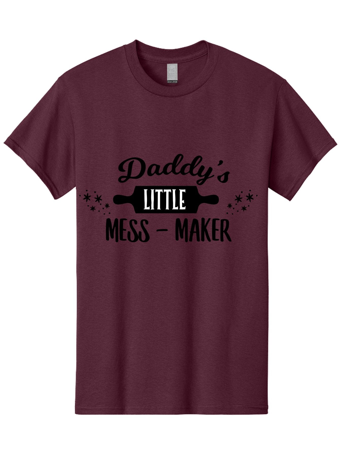 Daddy-S-Little-Mess-Maker Men'S Graphic Tee, 100% Cotton, Comfortable Casual Summer Wear, Machine Washable, Funny Kitchen Quote, Baking With Daddy, Cooking Together, Playful Family Moments, Messy Kitchen, Father Child Bonding, Culinary Fun Aac622 13