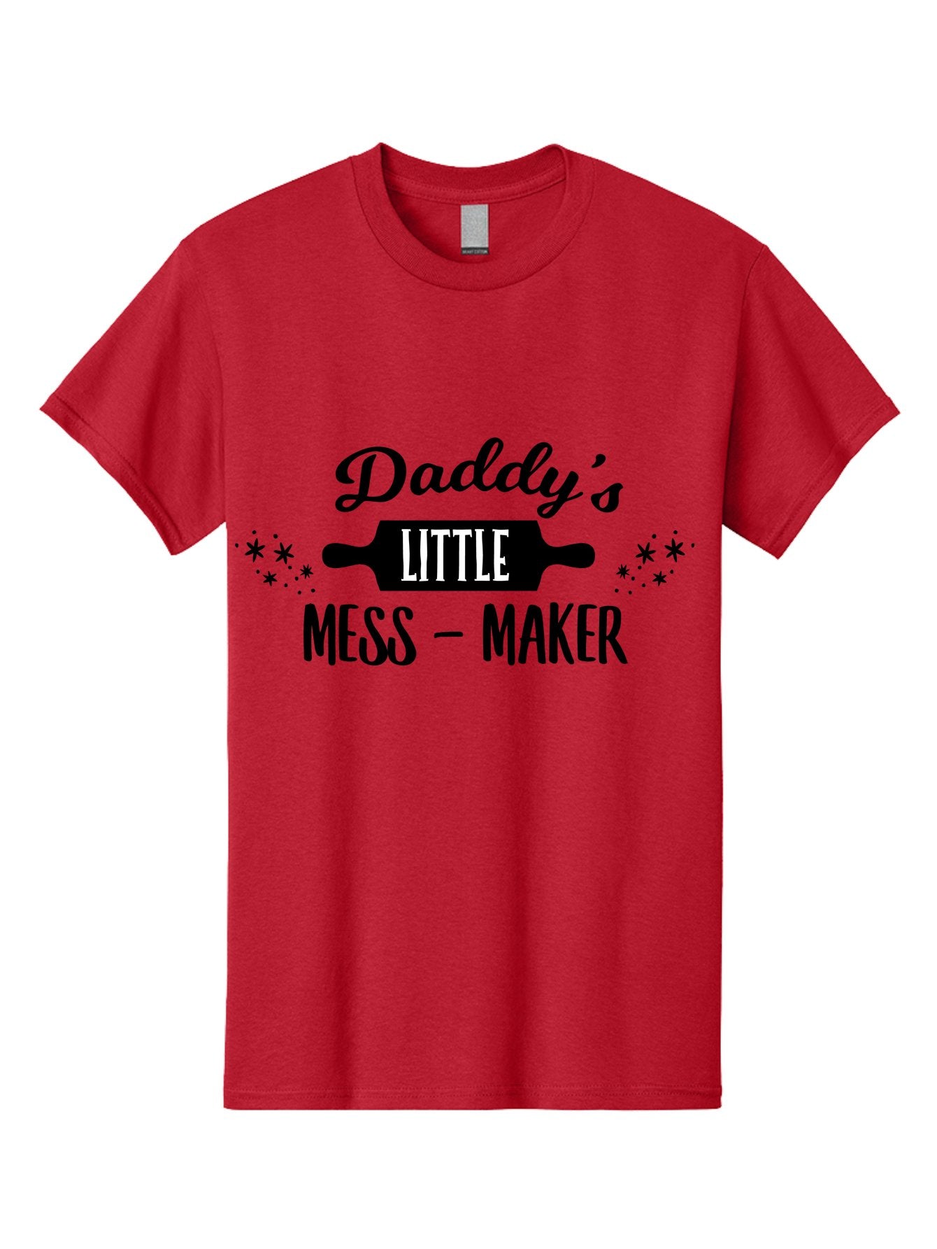 Daddy-S-Little-Mess-Maker Men'S Graphic Tee, 100% Cotton, Comfortable Casual Summer Wear, Machine Washable, Funny Kitchen Quote, Baking With Daddy, Cooking Together, Playful Family Moments, Messy Kitchen, Father Child Bonding, Culinary Fun Aac622 5