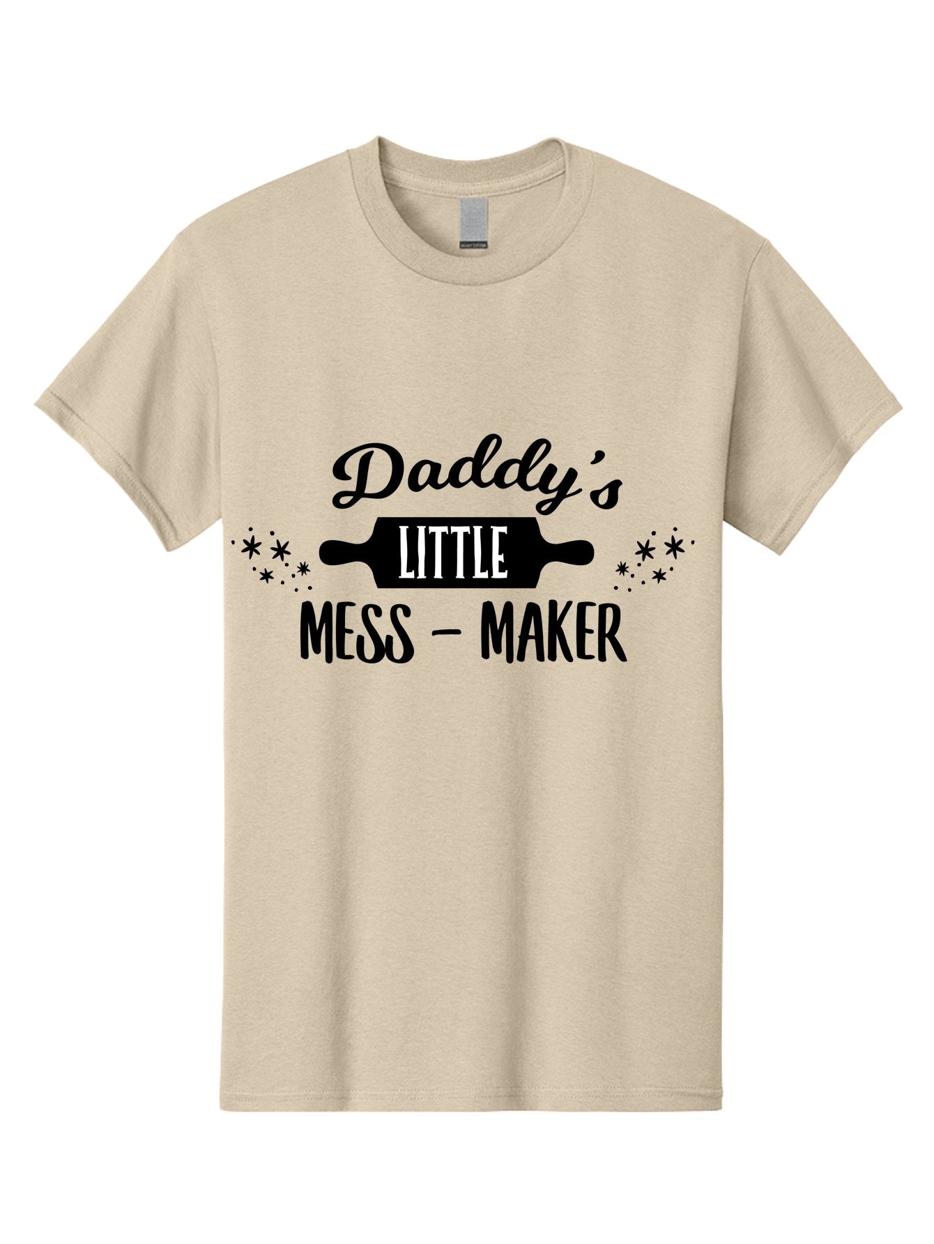 Daddy-S-Little-Mess-Maker Men'S Graphic Tee, 100% Cotton, Comfortable Casual Summer Wear, Machine Washable, Funny Kitchen Quote, Baking With Daddy, Cooking Together, Playful Family Moments, Messy Kitchen, Father Child Bonding, Culinary Fun Aac622 9