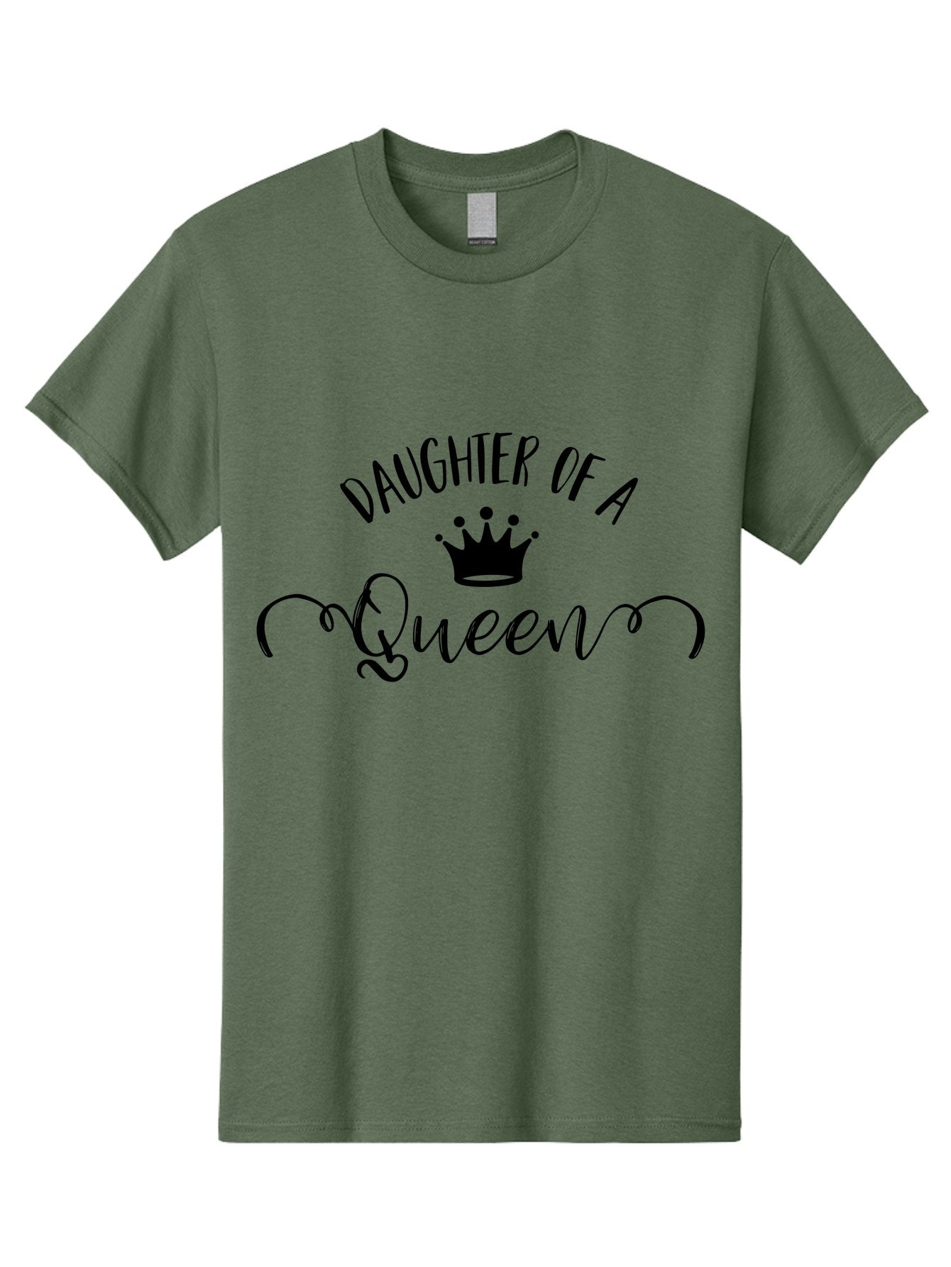 Daughter-Of-A-Queen Men'S Graphic Tee, 100% Cotton, Comfortable Casual Summer Wear, Machine Washable, Daughter Of A Queen, Crown Icon, Elegant Typography, Royal Theme, Cursive Font, Feminine Design, Monarch Inspiration, Regal Style Aac626 5
