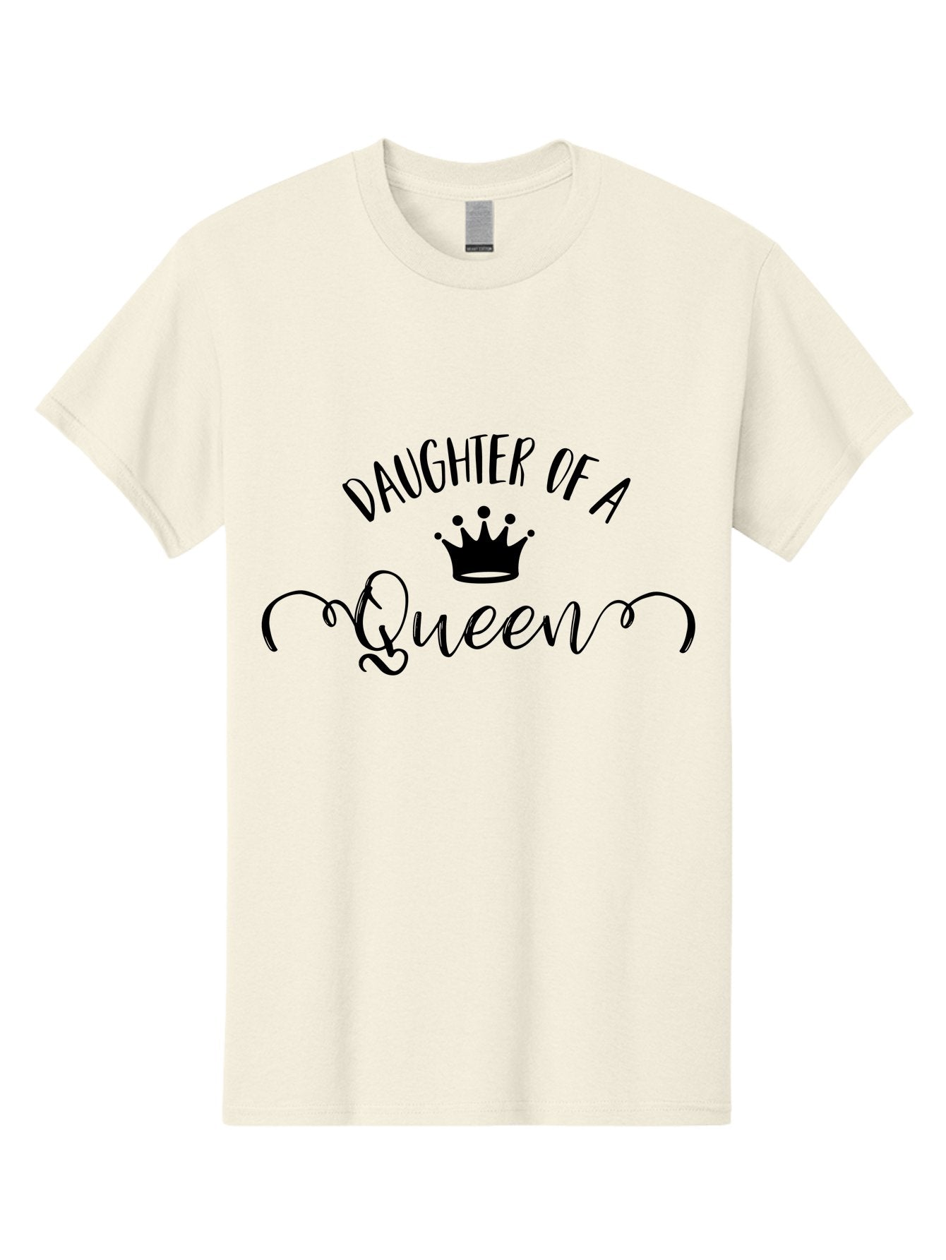 Daughter-Of-A-Queen Men'S Graphic Tee, 100% Cotton, Comfortable Casual Summer Wear, Machine Washable, Daughter Of A Queen, Crown Icon, Elegant Typography, Royal Theme, Cursive Font, Feminine Design, Monarch Inspiration, Regal Style Aac626 8
