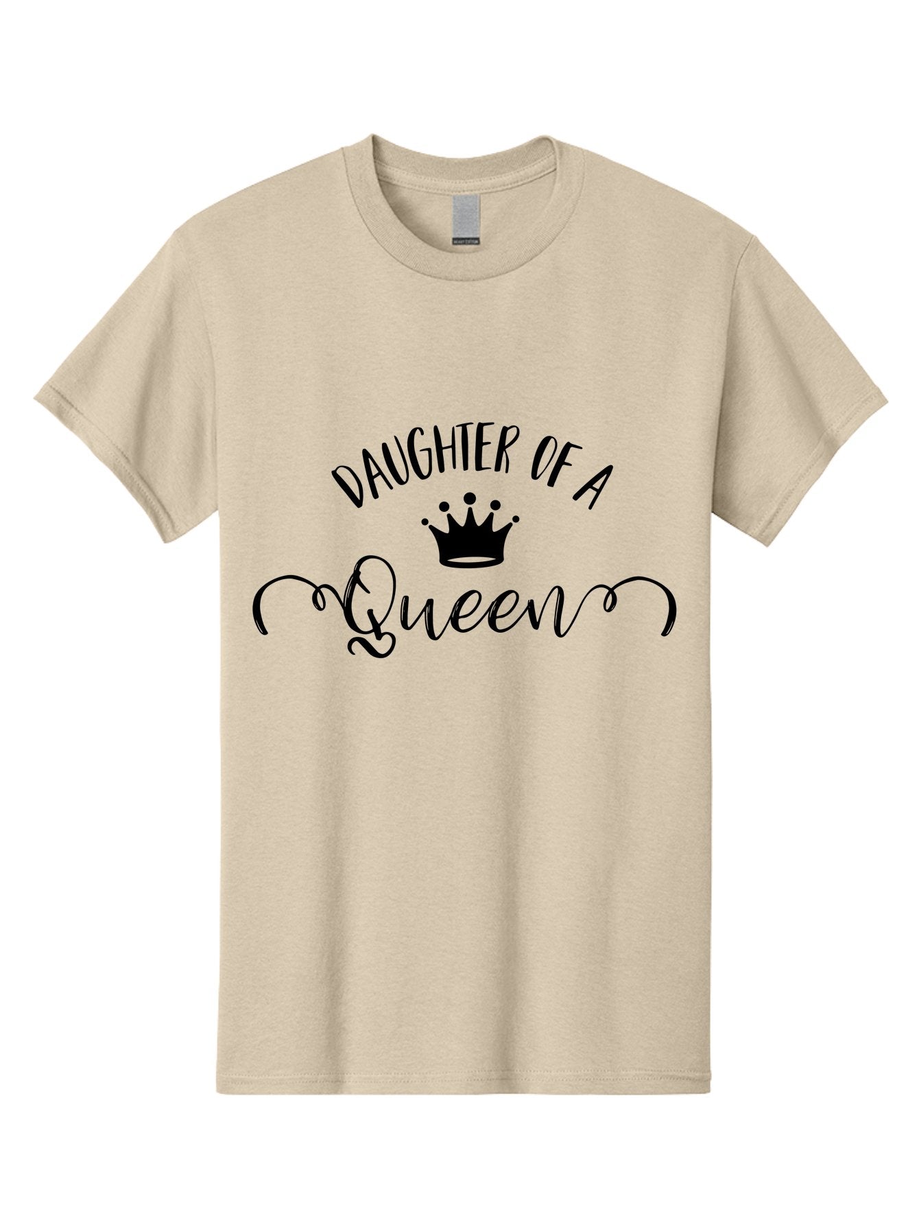 Daughter-Of-A-Queen Men'S Graphic Tee, 100% Cotton, Comfortable Casual Summer Wear, Machine Washable, Daughter Of A Queen, Crown Icon, Elegant Typography, Royal Theme, Cursive Font, Feminine Design, Monarch Inspiration, Regal Style Aac626 10