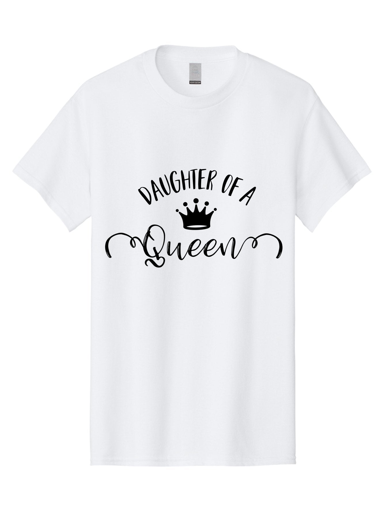 Daughter-Of-A-Queen Men'S Graphic Tee, 100% Cotton, Comfortable Casual Summer Wear, Machine Washable, Daughter Of A Queen, Crown Icon, Elegant Typography, Royal Theme, Cursive Font, Feminine Design, Monarch Inspiration, Regal Style Aac626 12