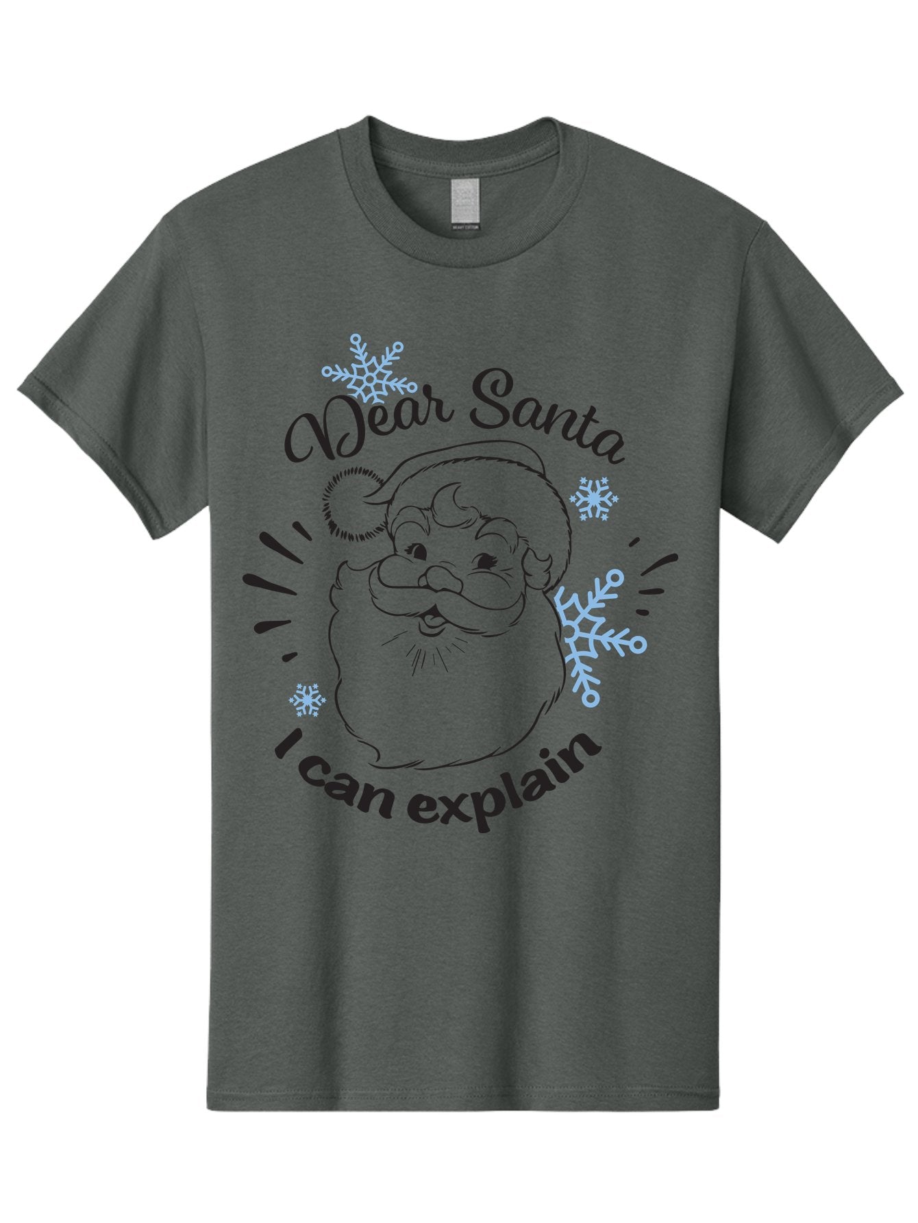 Dear-Santa-I-Can-Explain-1 Men'S Graphic Tee, 100% Cotton, Comfortable Casual Summer Wear, Machine Washable, Santa Claus Illustration, Christmas Humor, Festive Design, Holiday Joke, Naughty List, Xmas Gift, Funny Quote, Jolly Old Elf Aac629 5