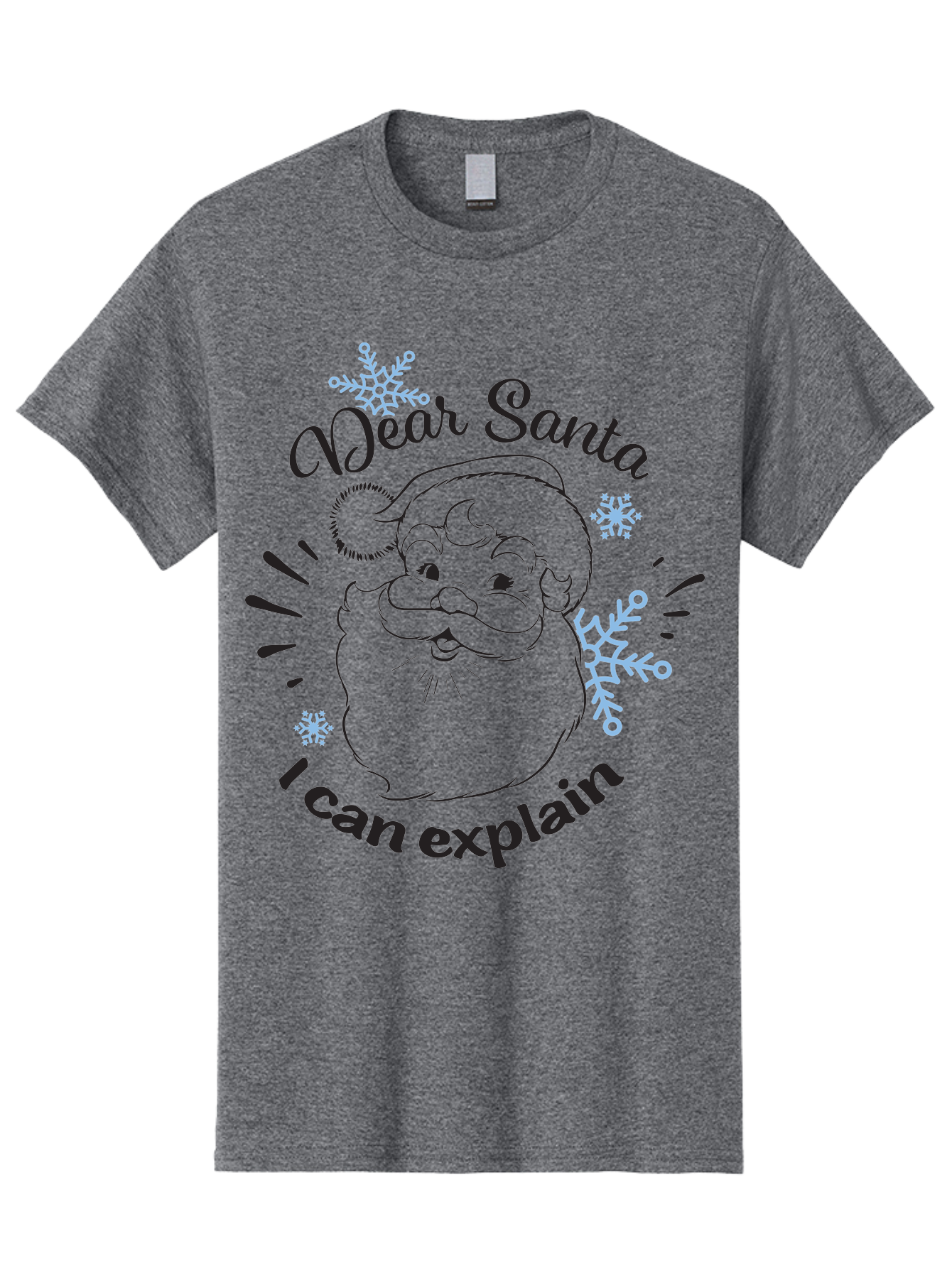 Dear-Santa-I-Can-Explain-1 Men'S Graphic Tee, 100% Cotton, Comfortable Casual Summer Wear, Machine Washable, Santa Claus Illustration, Christmas Humor, Festive Design, Holiday Joke, Naughty List, Xmas Gift, Funny Quote, Jolly Old Elf Aac629 5