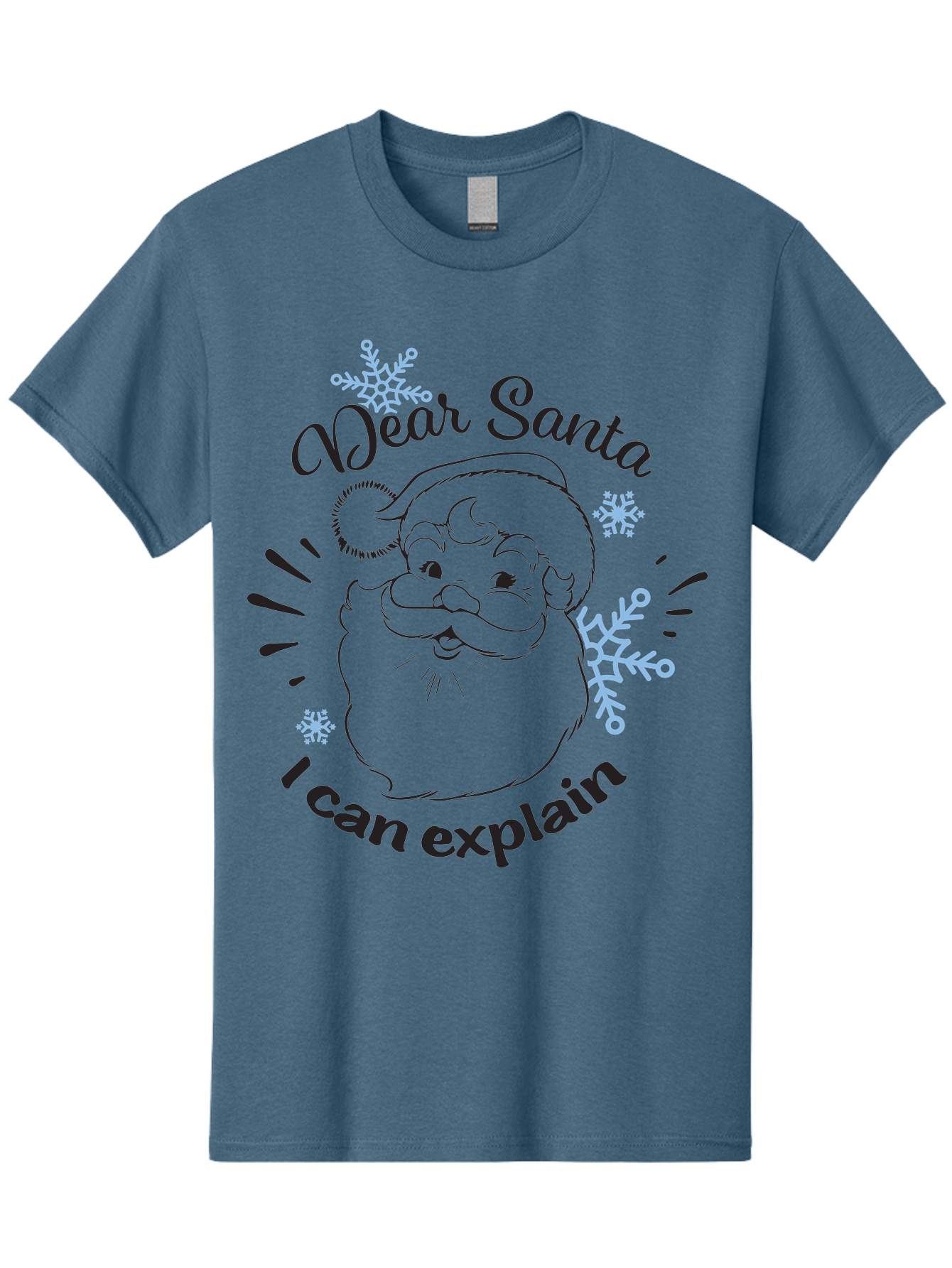 Dear-Santa-I-Can-Explain-1 Men'S Graphic Tee, 100% Cotton, Comfortable Casual Summer Wear, Machine Washable, Santa Claus Illustration, Christmas Humor, Festive Design, Holiday Joke, Naughty List, Xmas Gift, Funny Quote, Jolly Old Elf Aac629 3