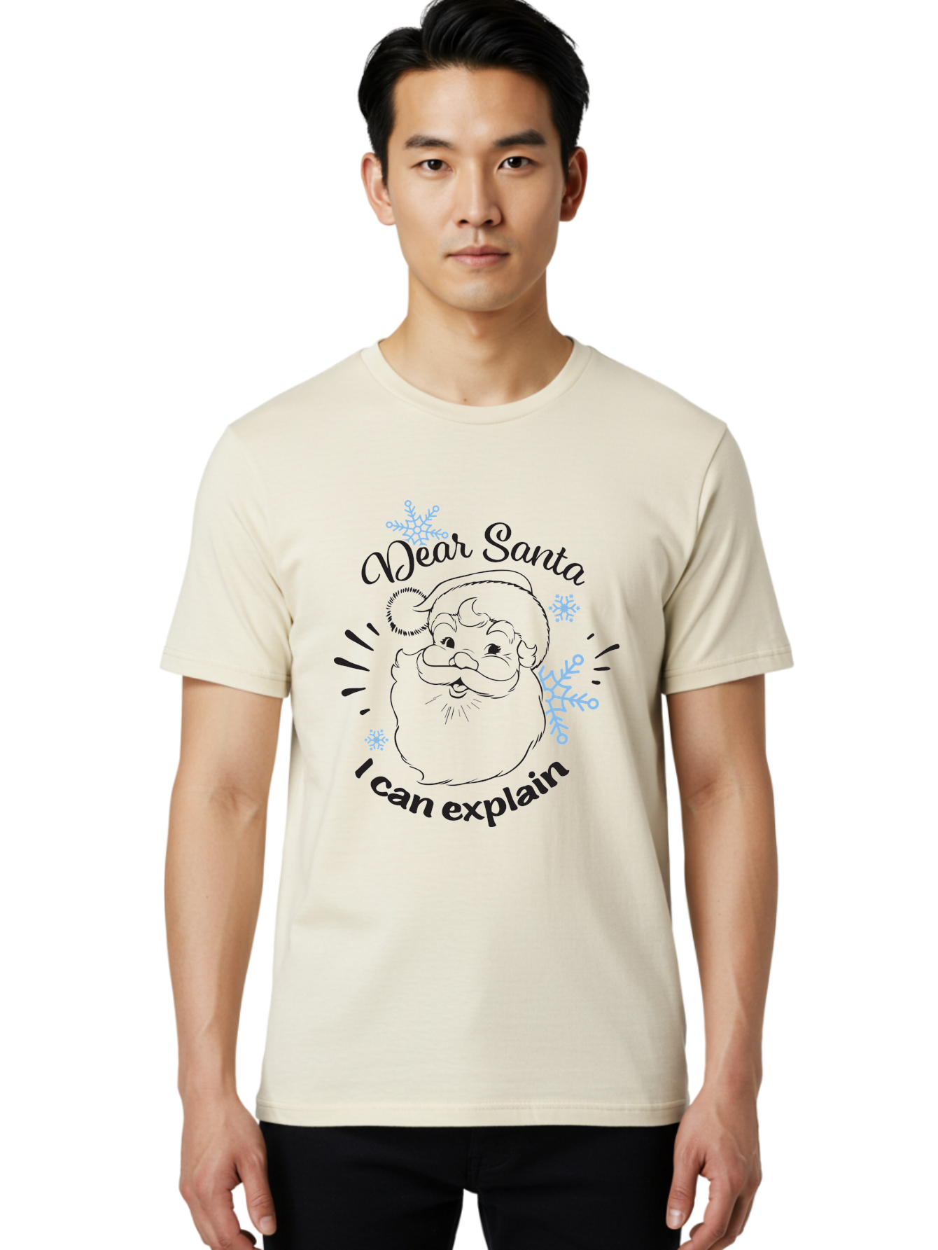 Dear-Santa-I-Can-Explain-1 Men'S Graphic Tee, 100% Cotton, Comfortable Casual Summer Wear, Machine Washable, Santa Claus Illustration, Christmas Humor, Festive Design, Holiday Joke, Naughty List, Xmas Gift, Funny Quote, Jolly Old Elf Aac629 30