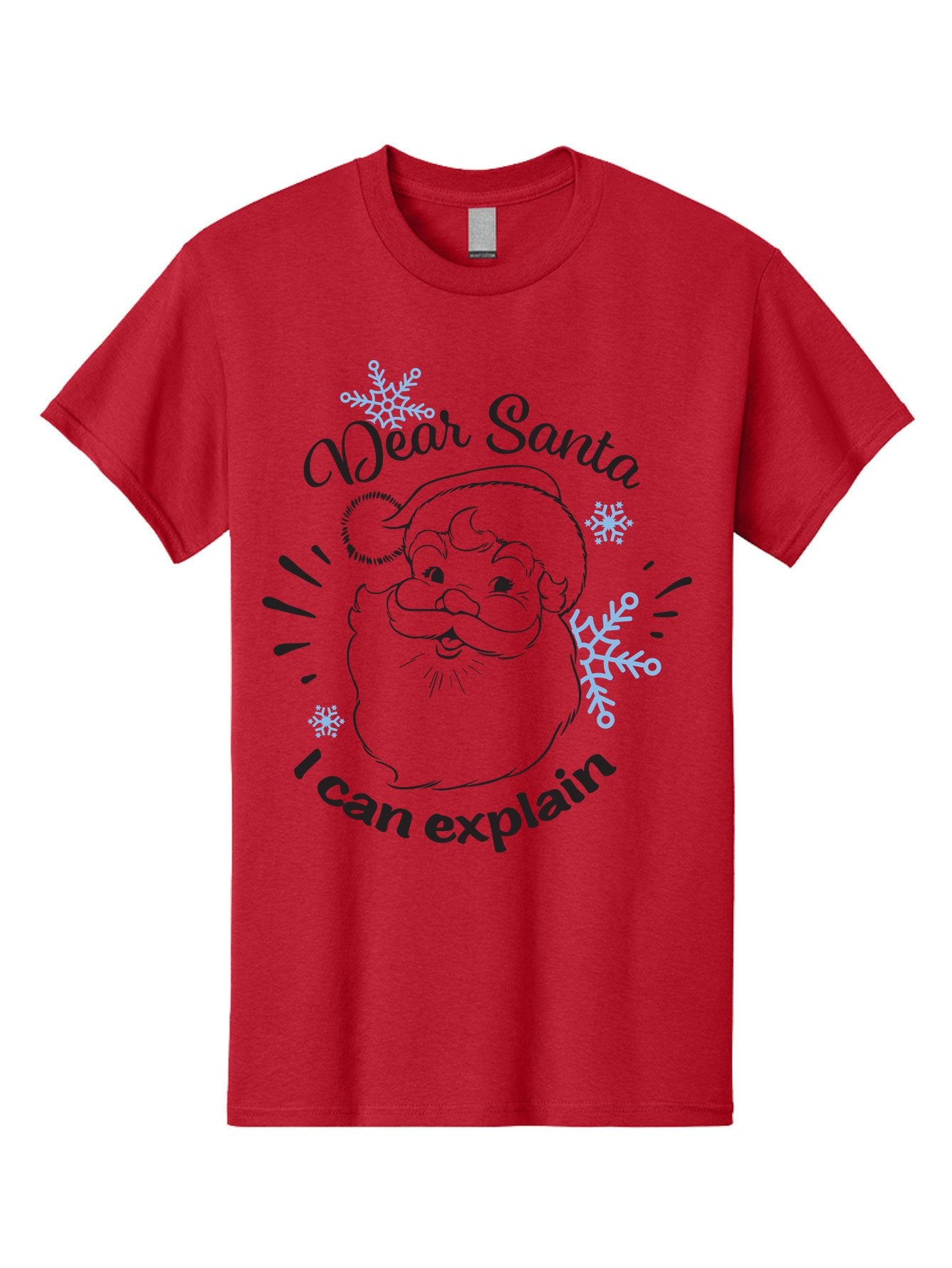 Dear-Santa-I-Can-Explain-1 Men'S Graphic Tee, 100% Cotton, Comfortable Casual Summer Wear, Machine Washable, Santa Claus Illustration, Christmas Humor, Festive Design, Holiday Joke, Naughty List, Xmas Gift, Funny Quote, Jolly Old Elf Aac629