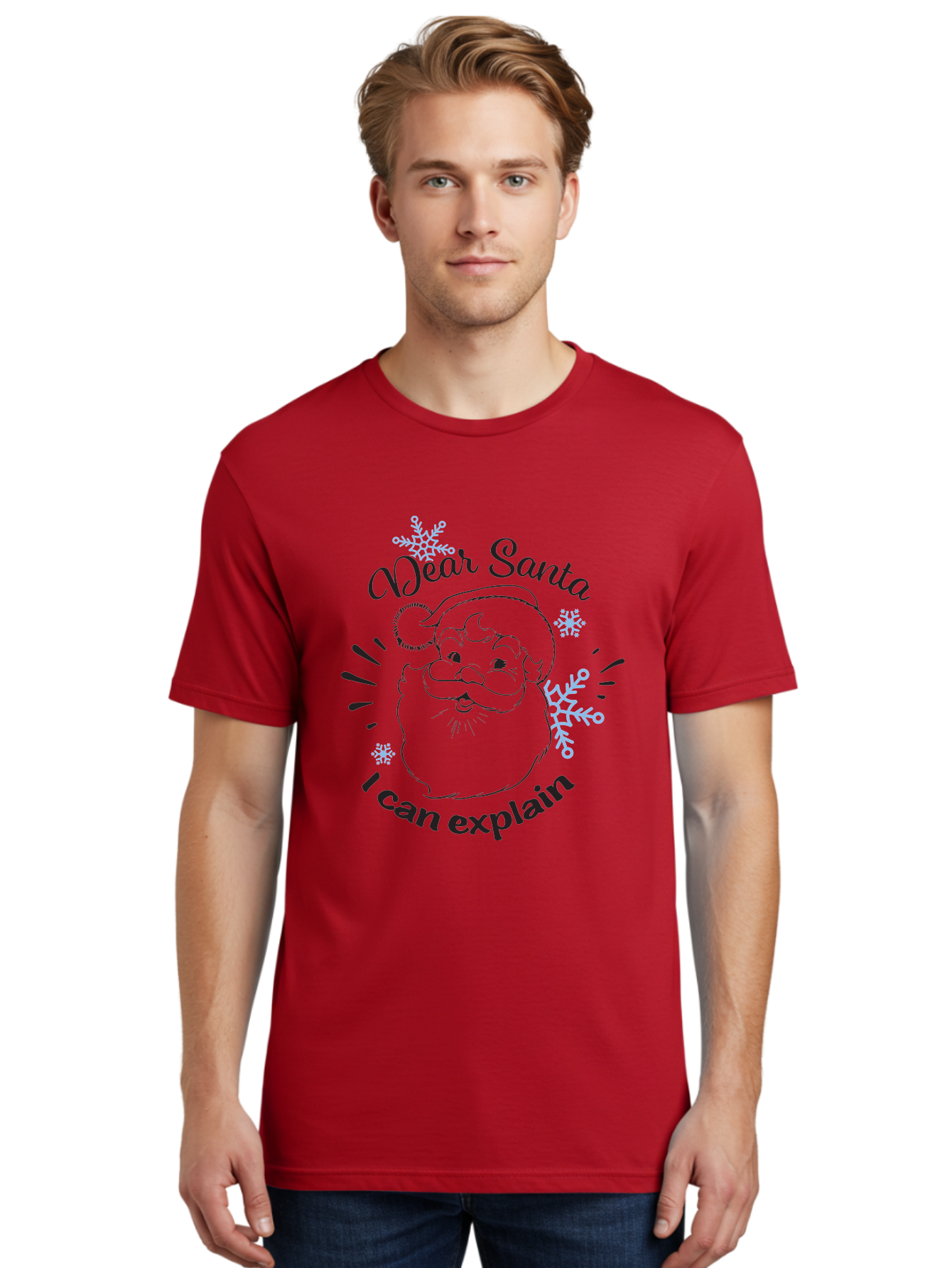 Dear-Santa-I-Can-Explain-1 Men'S Graphic Tee, 100% Cotton, Comfortable Casual Summer Wear, Machine Washable, Santa Claus Illustration, Christmas Humor, Festive Design, Holiday Joke, Naughty List, Xmas Gift, Funny Quote, Jolly Old Elf Aac629 22