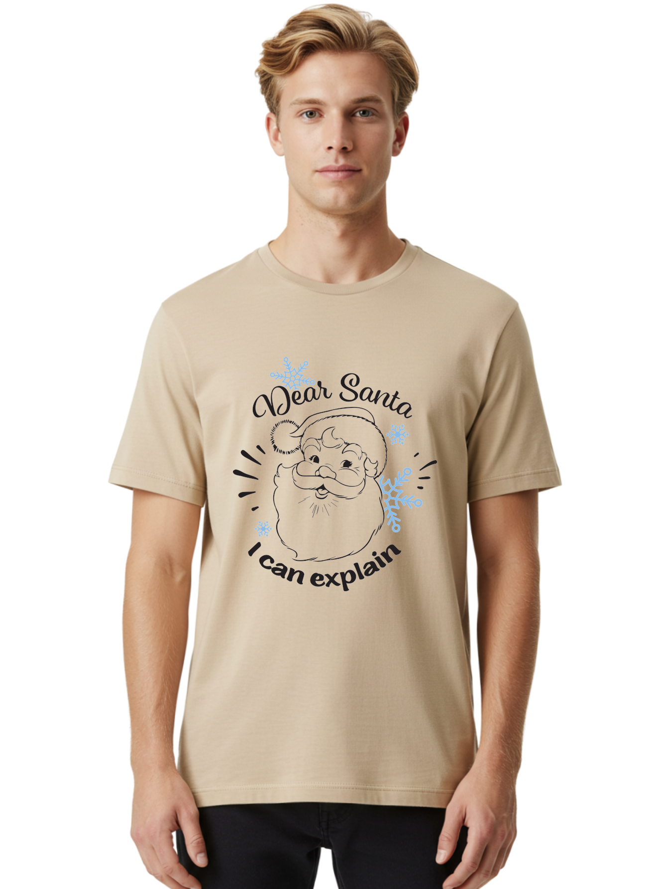Dear-Santa-I-Can-Explain-1 Men'S Graphic Tee, 100% Cotton, Comfortable Casual Summer Wear, Machine Washable, Santa Claus Illustration, Christmas Humor, Festive Design, Holiday Joke, Naughty List, Xmas Gift, Funny Quote, Jolly Old Elf Aac629 12