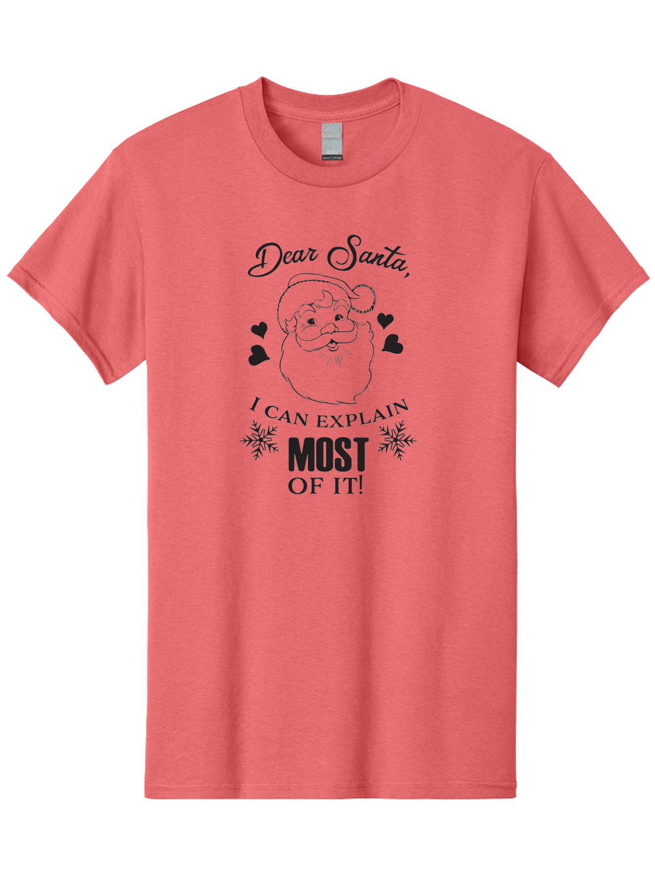 Dear-Santa-I-Can-Explain Men'S Graphic Tee, 100% Cotton, Comfortable Casual Summer Wear, Machine Washable, Humorous Santa Claus, Funny Christmas Quote, Dear Santa I Can Explain Most Of It, Christmas Humor, Holiday Joke, Santa Illustration, Aac630 9
