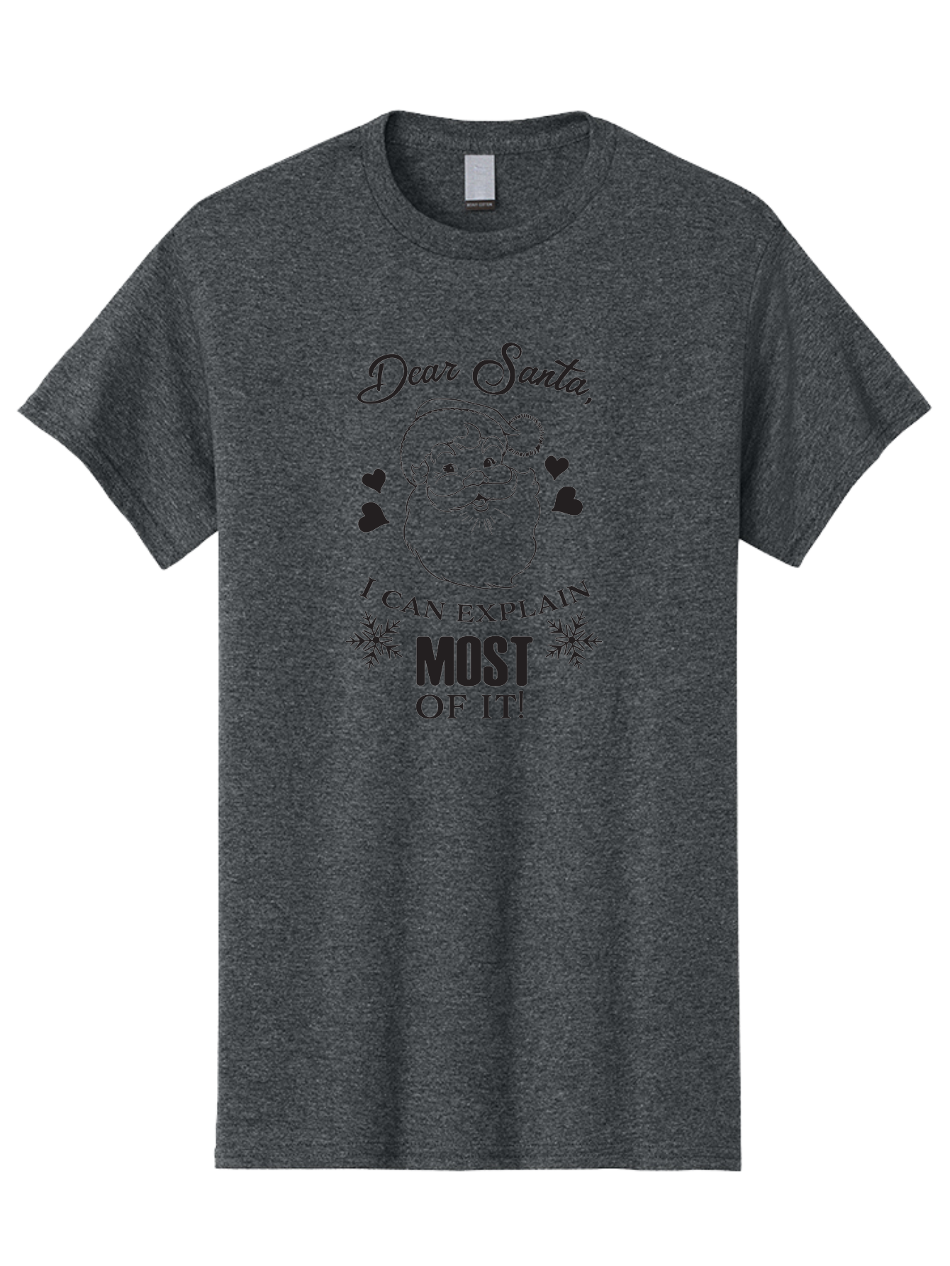 Dear-Santa-I-Can-Explain Men'S Graphic Tee, 100% Cotton, Comfortable Casual Summer Wear, Machine Washable, Humorous Santa Claus, Funny Christmas Quote, Dear Santa I Can Explain Most Of It, Christmas Humor, Holiday Joke, Santa Illustration, Aac630 5
