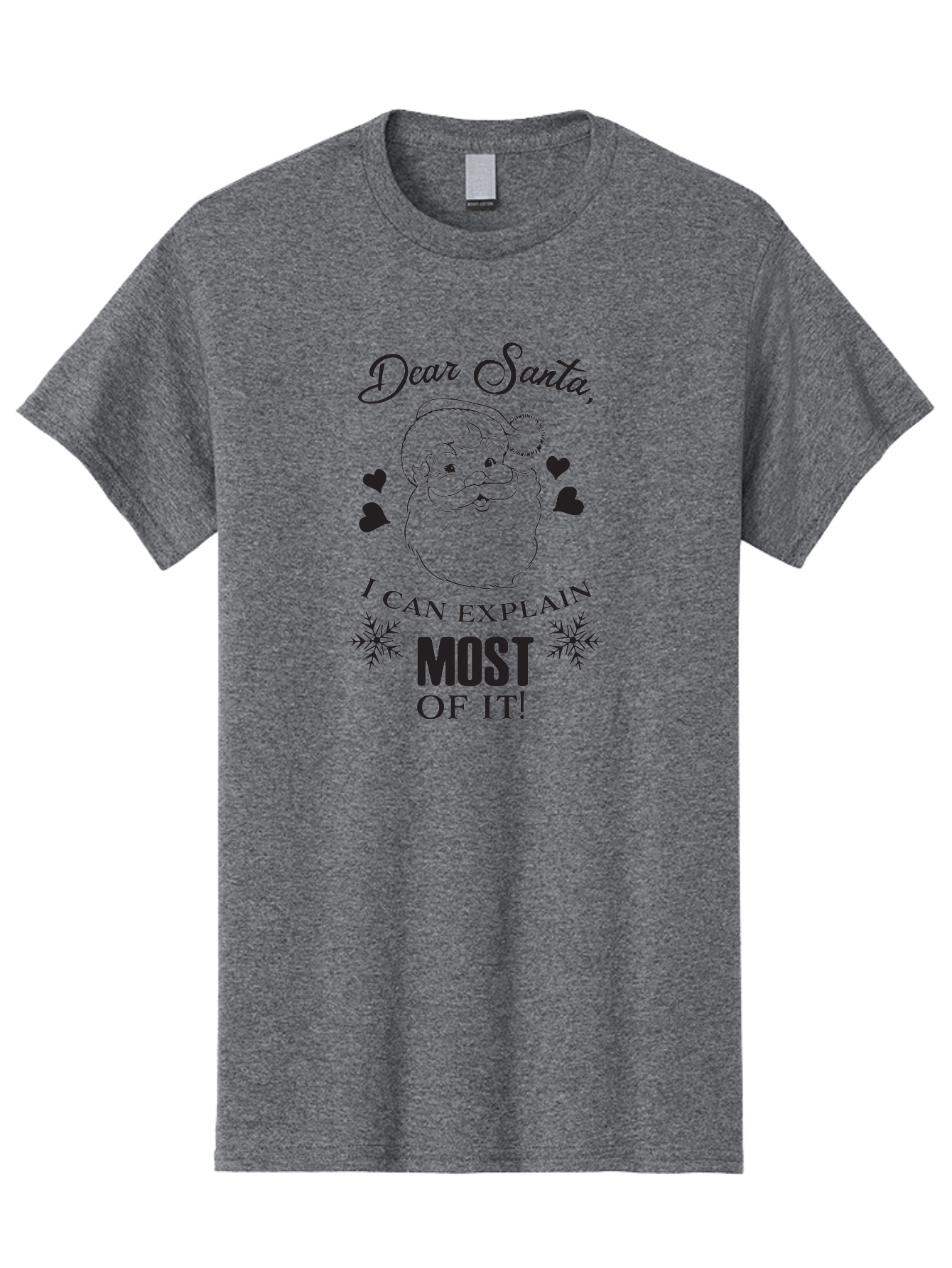 Dear-Santa-I-Can-Explain Men'S Graphic Tee, 100% Cotton, Comfortable Casual Summer Wear, Machine Washable, Humorous Santa Claus, Funny Christmas Quote, Dear Santa I Can Explain Most Of It, Christmas Humor, Holiday Joke, Santa Illustration, Aac630 7