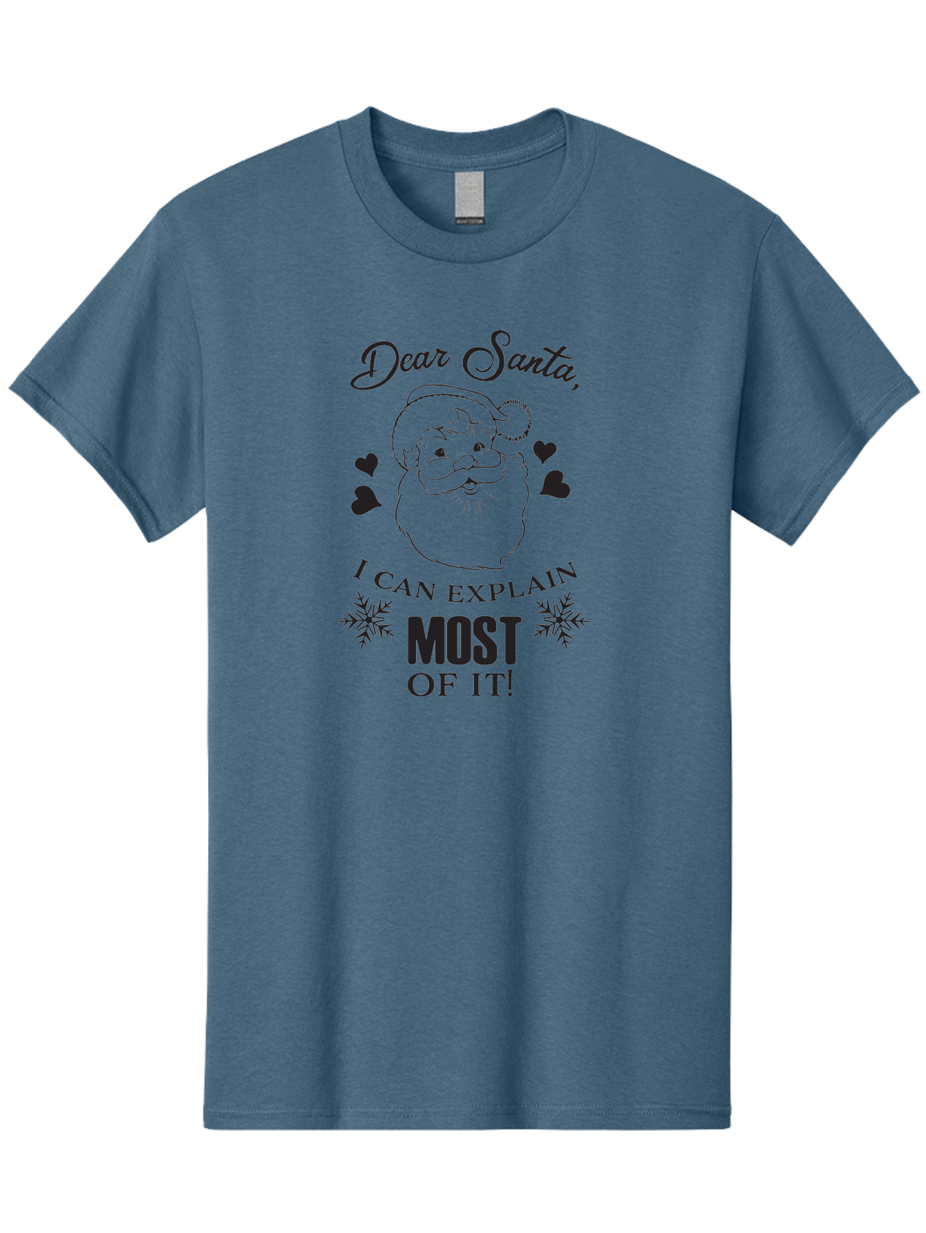 Dear-Santa-I-Can-Explain Men'S Graphic Tee, 100% Cotton, Comfortable Casual Summer Wear, Machine Washable, Humorous Santa Claus, Funny Christmas Quote, Dear Santa I Can Explain Most Of It, Christmas Humor, Holiday Joke, Santa Illustration, Aac630 19