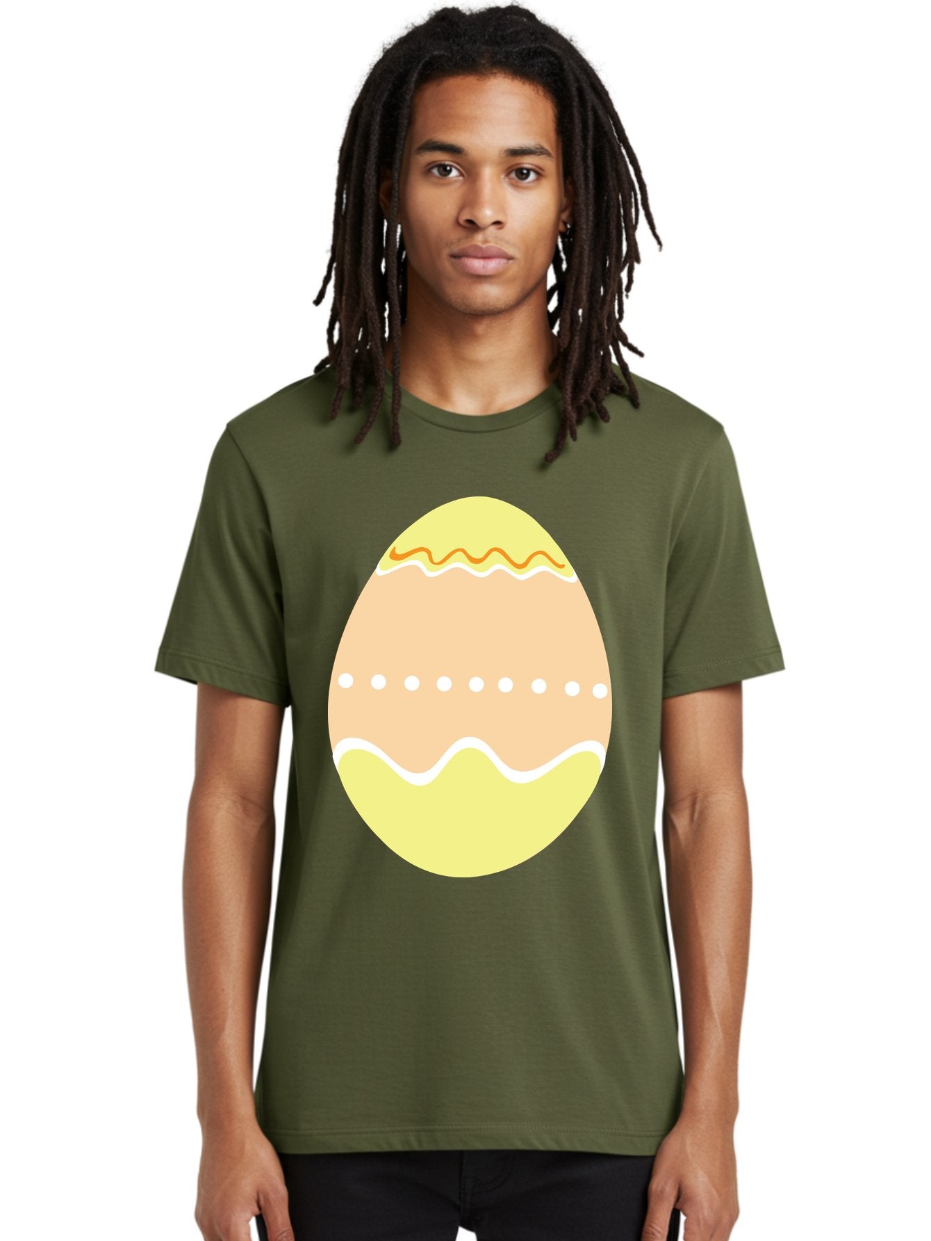 Decorated-Easter-Egg-2 Men'S Graphic Tee, 100% Cotton, Comfortable Casual Summer Wear, Machine Washable, Easter Egg, Decorated Egg, Spring Theme, Vibrant Colors, Wavy Lines, Dotted Pattern, Festive Design, Pastel Colors, Holiday Decoration, Aac633 17