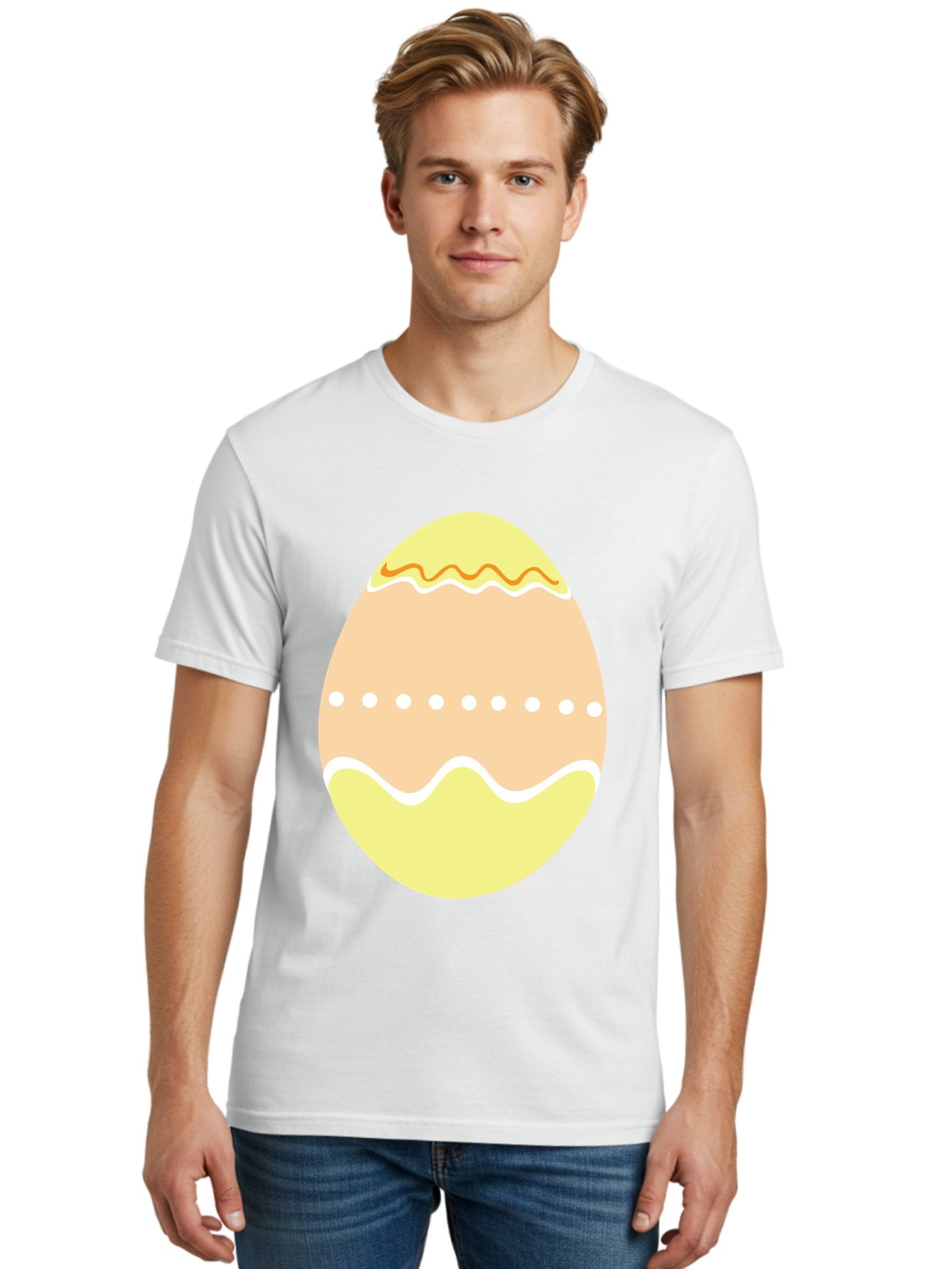 Decorated-Easter-Egg-2 Men'S Graphic Tee, 100% Cotton, Comfortable Casual Summer Wear, Machine Washable, Easter Egg, Decorated Egg, Spring Theme, Vibrant Colors, Wavy Lines, Dotted Pattern, Festive Design, Pastel Colors, Holiday Decoration, Aac633 19