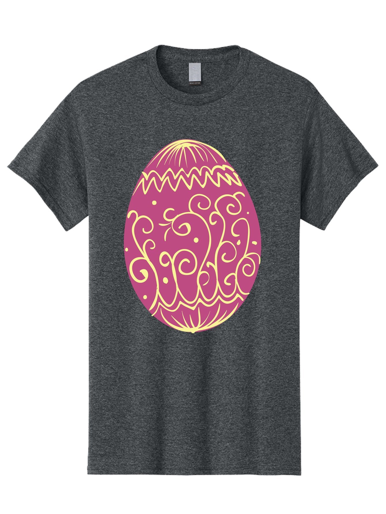 Decorated-Egg Men'S Graphic Tee, 100% Cotton, Comfortable Casual Summer Wear, Machine Washable, Decorated Easter Egg, Purple And Gold, Intricate Designs, Swirling Patterns, Festive Colors, Easter Celebration, Spring Decoration, Ornate Egg Aac635 4