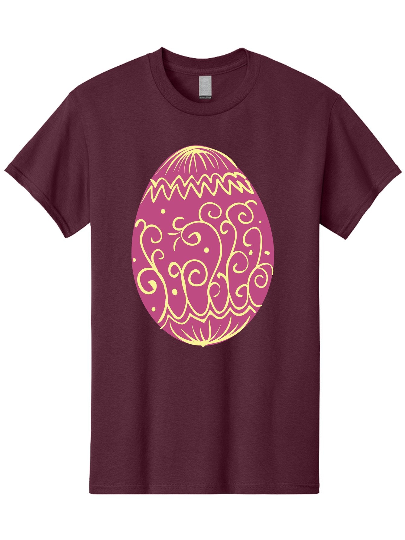 Decorated-Egg Men'S Graphic Tee, 100% Cotton, Comfortable Casual Summer Wear, Machine Washable, Decorated Easter Egg, Purple And Gold, Intricate Designs, Swirling Patterns, Festive Colors, Easter Celebration, Spring Decoration, Ornate Egg Aac635 11